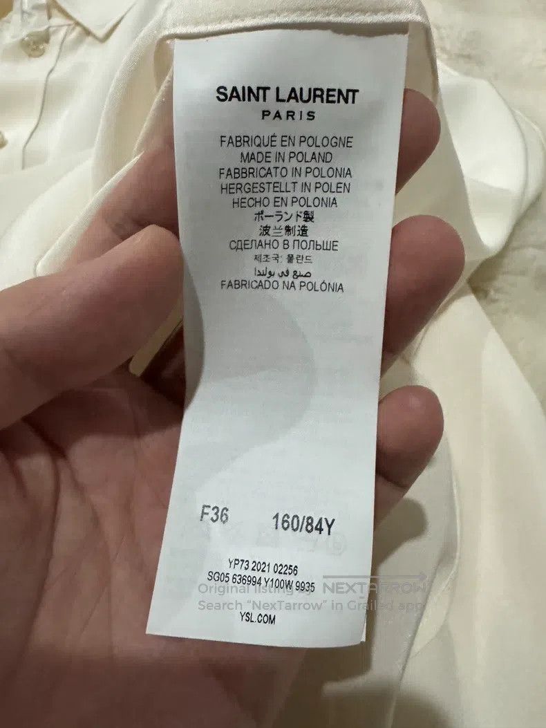 Saint Laurent Paris Saint Laurent Paris Silk Shirt Size XS / US 0-2 / IT 36-38 - 3 Thumbnail