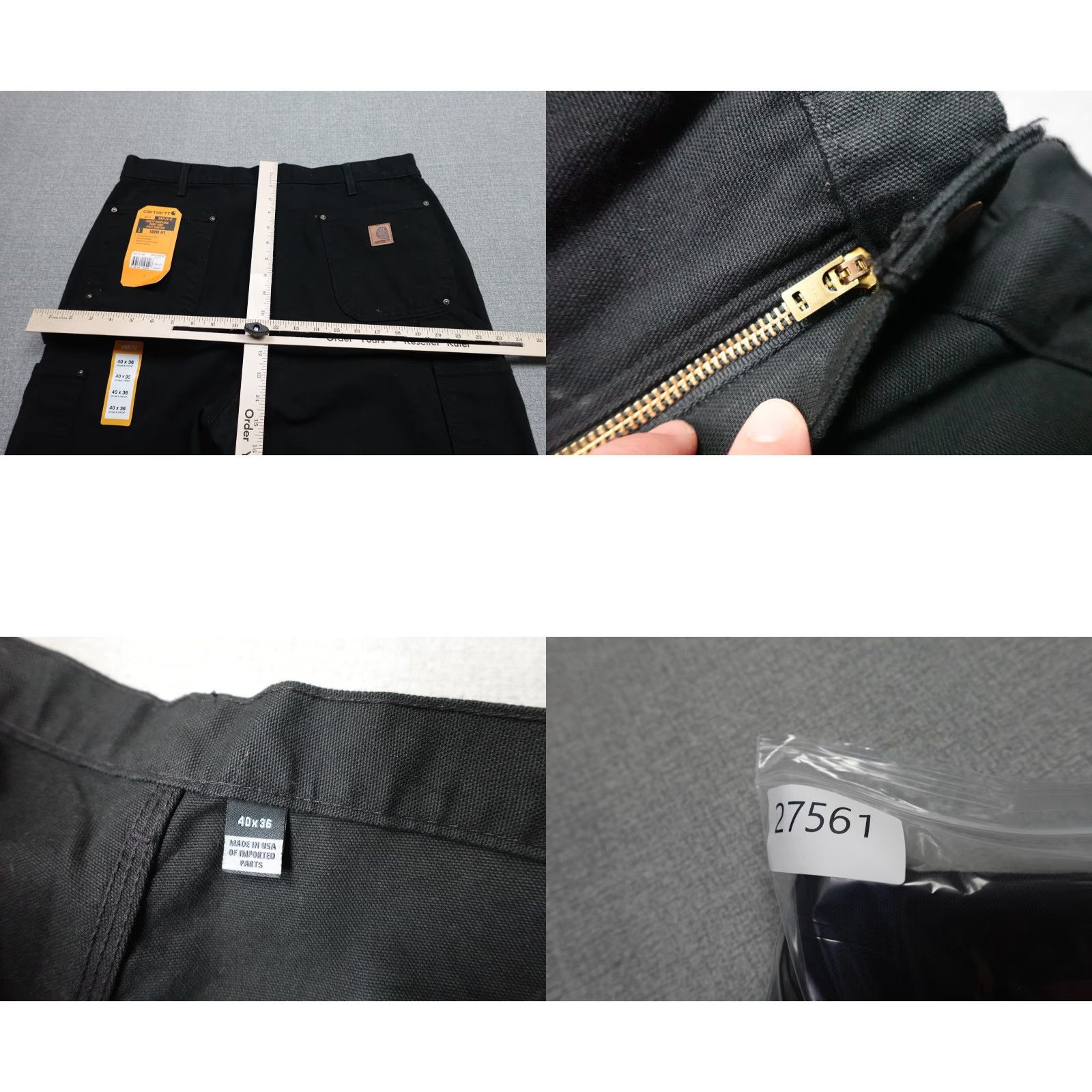 Carhartt Carhartt Pants Mens 40x36 Black Carpenter Heavyweight Double-Front Workwear Pockets Rugged Canvas Duck Leather? Size US 40 / EU 56 - 8 Thumbnail
