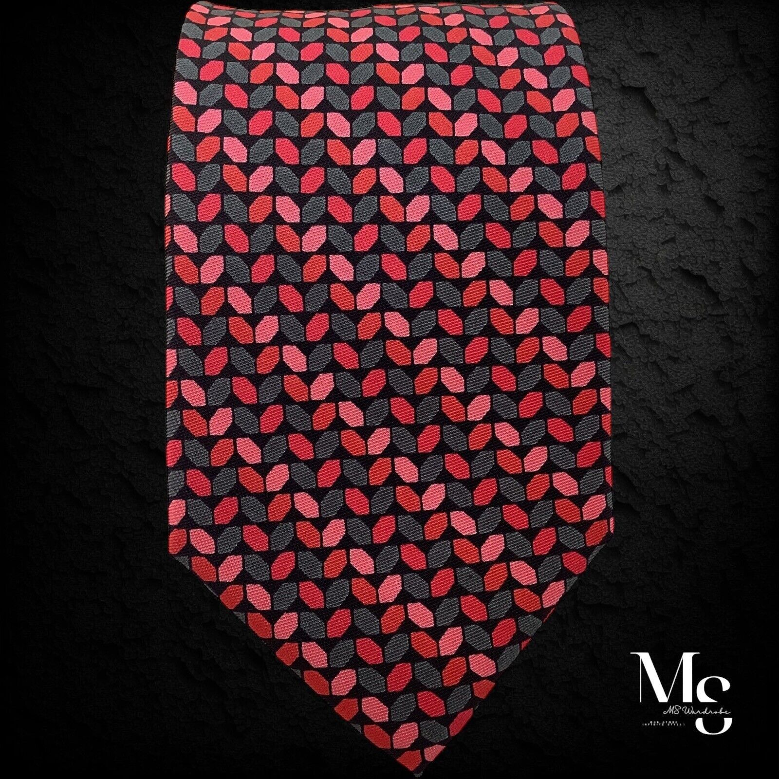 Other THE METROPOLITAN MUSEUM OF ART Red Geometric Luxury Silk Tie Size ONE SIZE - 6 Thumbnail