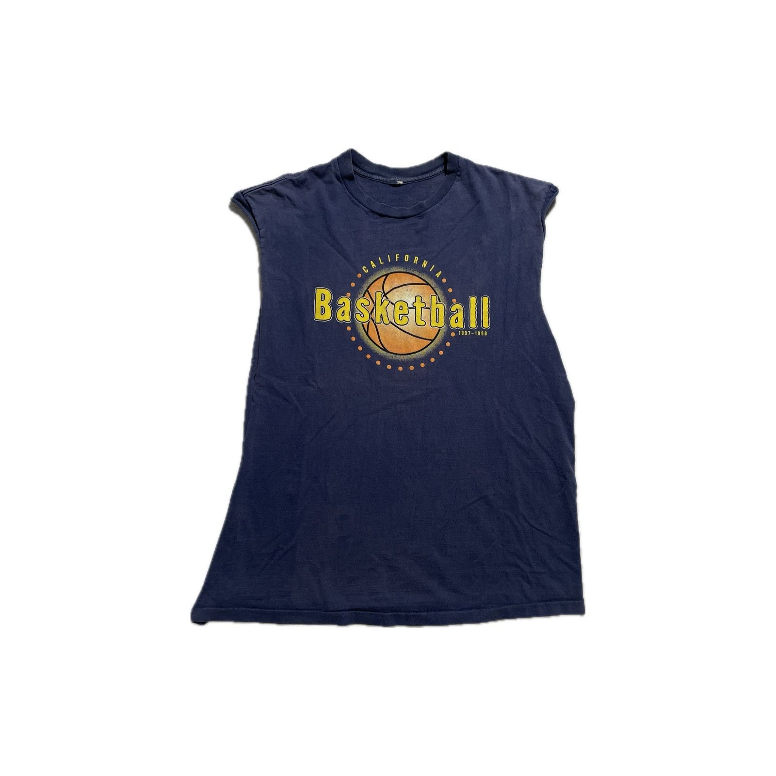 Vintage CAL Basketball Cutoff Tank Size (XL/2XL) Size US XL / EU 56 / 4 - 1 Thumbnail