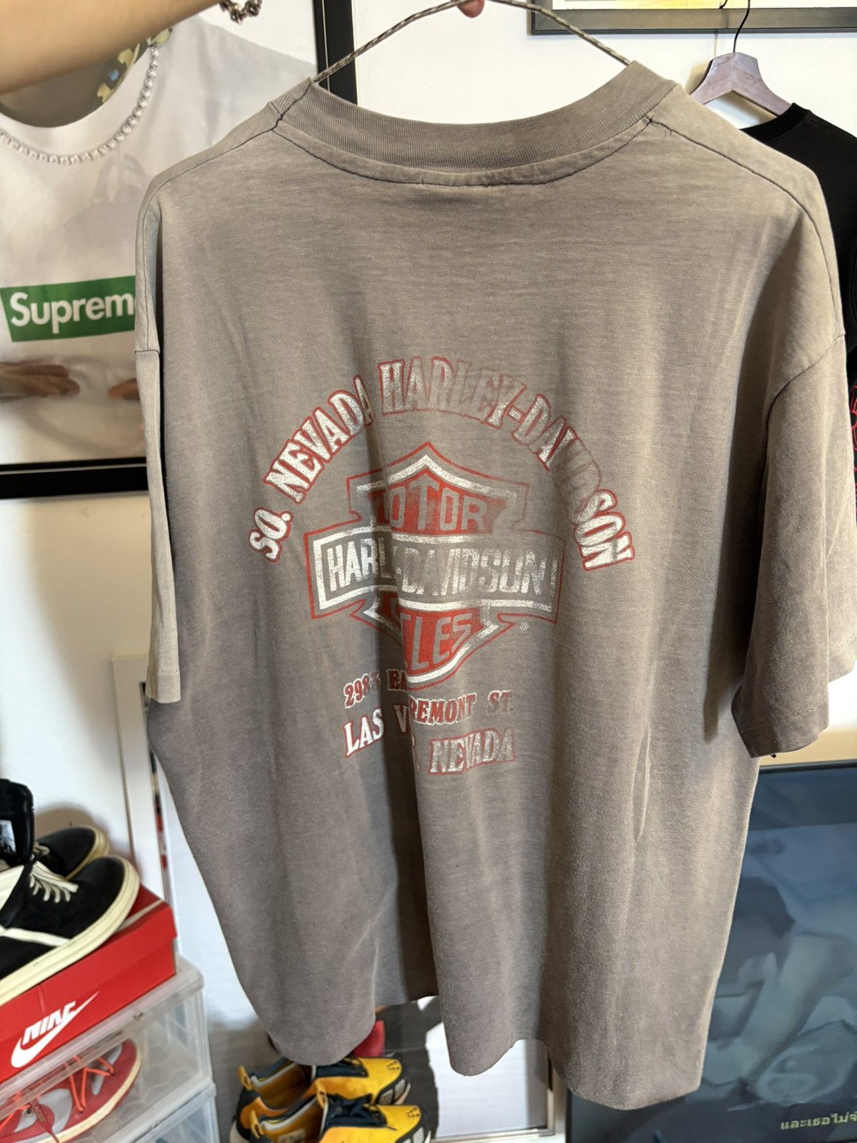 Harley Davidson 80’s Harley-Davidson crazy Sun faded Size US XL / EU 56 / 4 - 4 Thumbnail