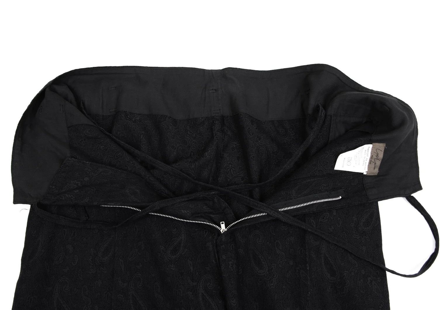 Yohji Yamamoto Yohji Yamamoto Black Cotton Wide Pants Size US 34 / EU 50 - 5 Thumbnail