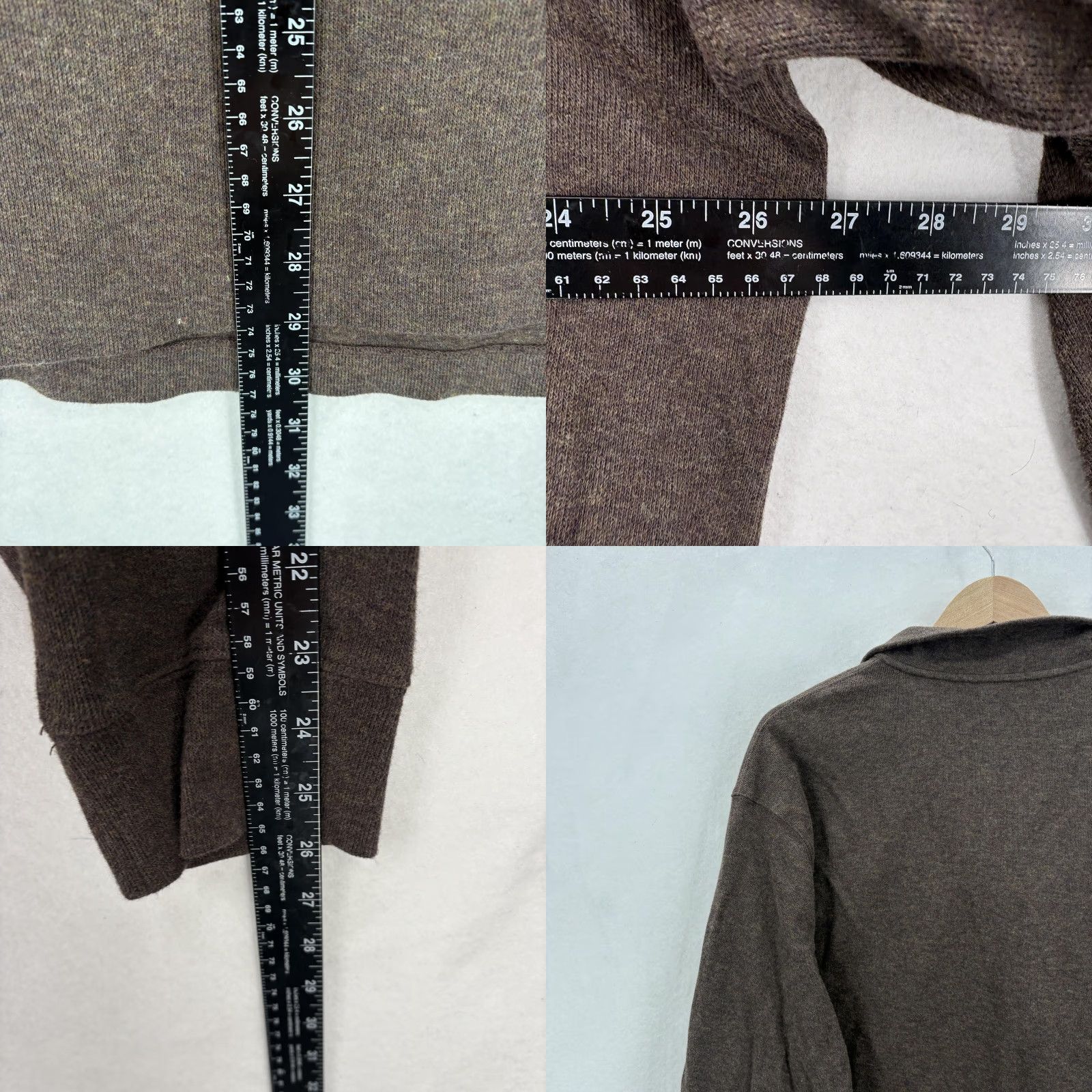 Polo Ralph Lauren Polo Ralph Lauren Sweater Mens XL Brown 1/4 Zip Mock Neck Pullover Estate Rib Shirt Size US XL / EU 56 / 4 - 8 Thumbnail