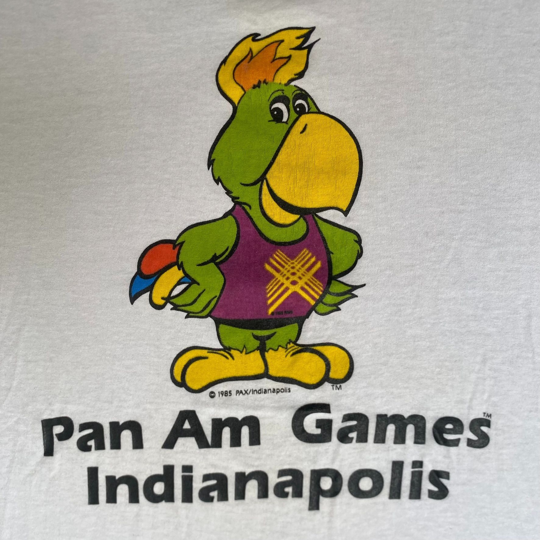 Vintage Vintage 90s Pan Am Games Shirt Indianapolis Single Stitch Te Size US L / EU 52-54 / 3 - 3 Thumbnail