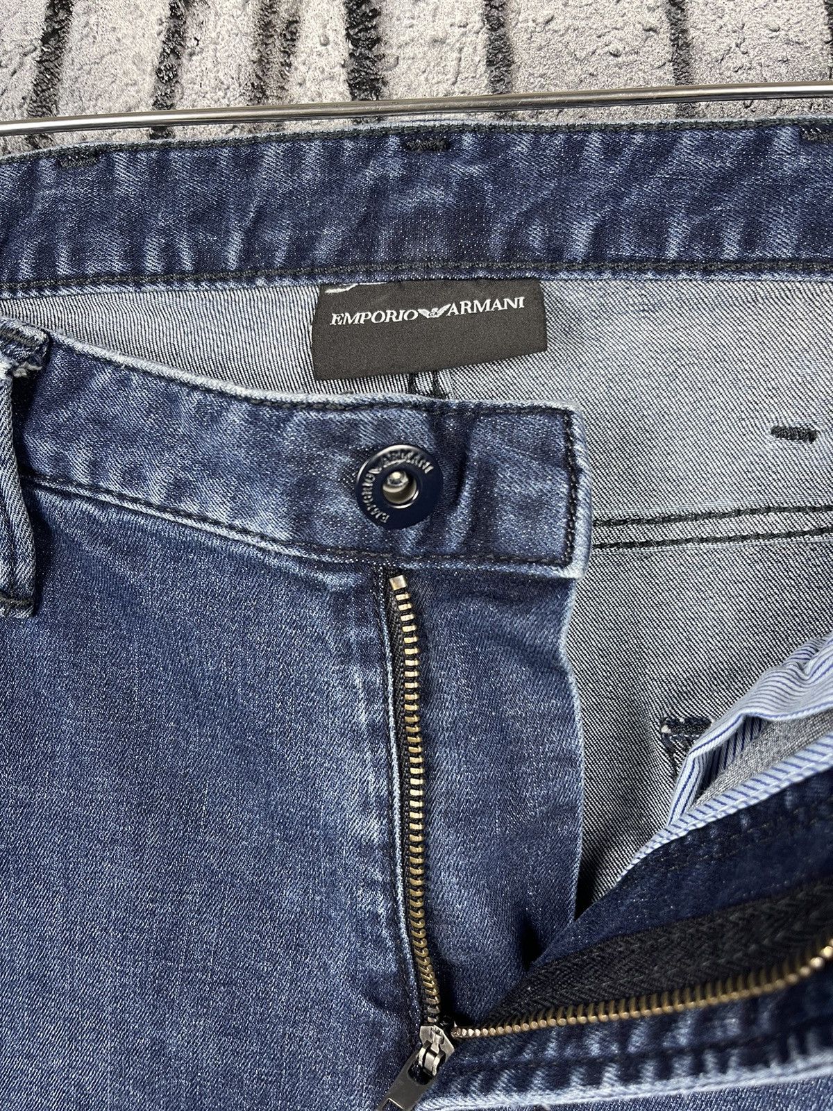Emporio Armani Emporio Armani 9.5 oz. Slim Fit Blue Denim Jeans Size W32 Size US 32 / EU 48 - 7 Thumbnail