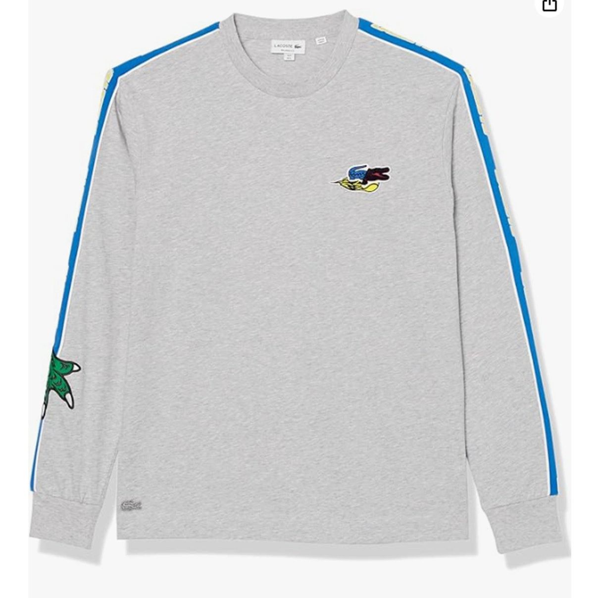 Lacoste Lacoste Men's Branded Band Sweatshirt Argent Chine S Size US S / EU 44-46 / 1 - 1 Thumbnail