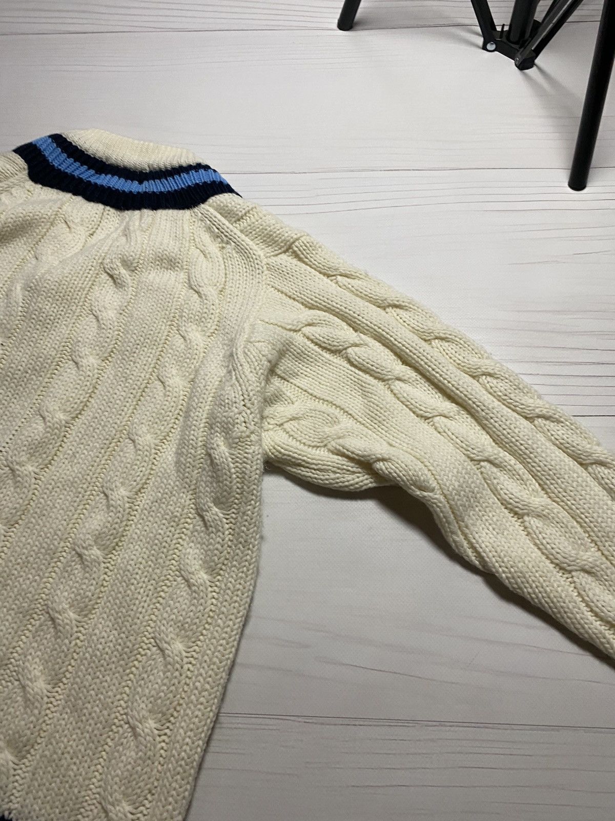 Vintage Vintage GM Sweater V-Neck 80s George Valley Cricket Club Size US M / EU 48-50 / 2 - 14 Thumbnail
