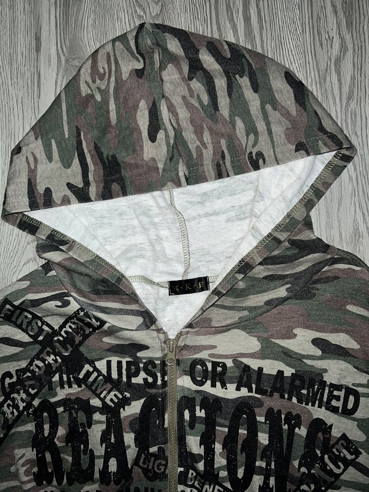 Japanese Brand Punk hoodie zip camo print skull logo Size US M / EU 48-50 / 2 - 11 Thumbnail