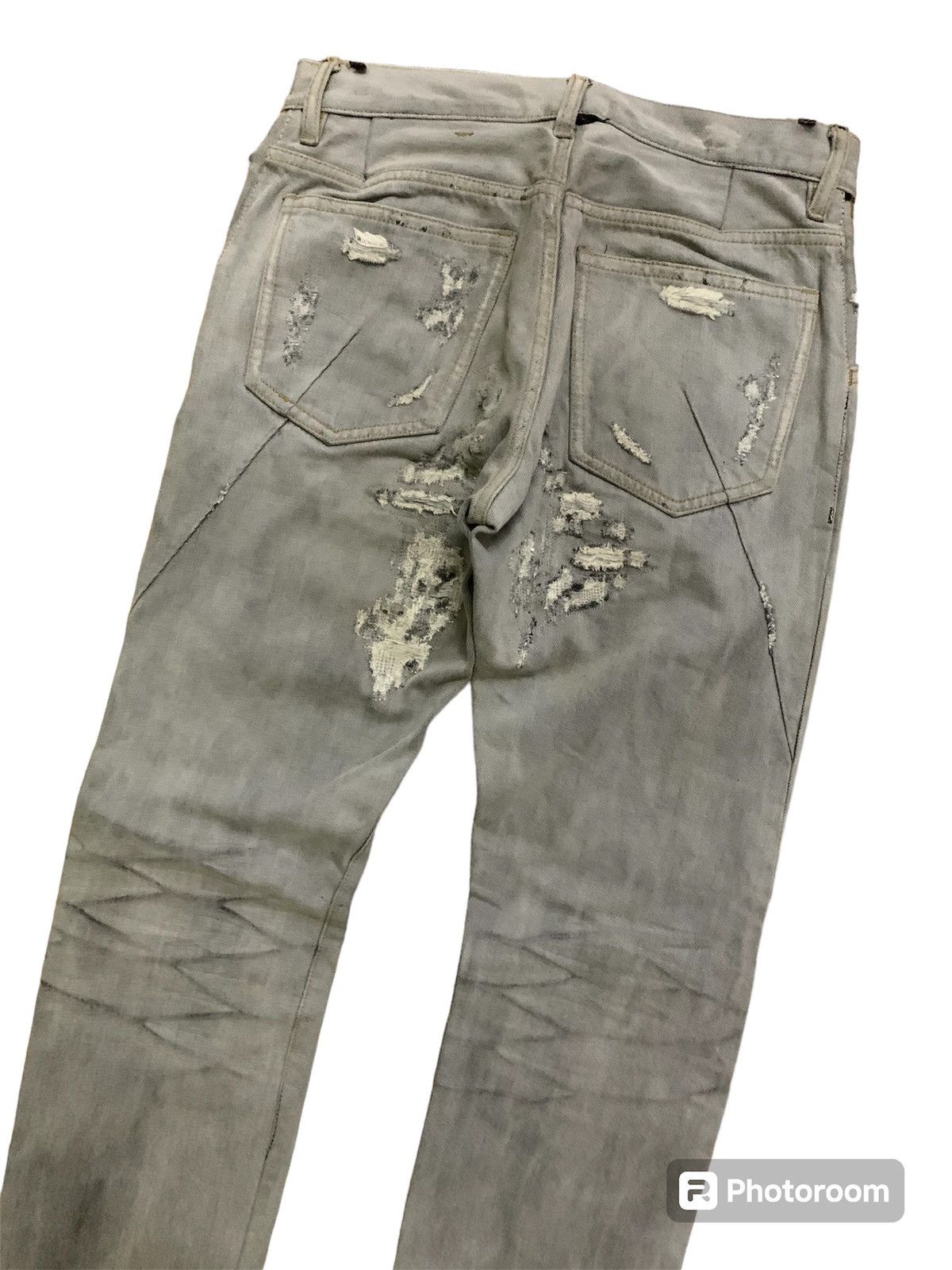 Kazuyuki Kumagai Attachment 💥Kazuyuki kumagai Attachment Ripped Denim Size US 29 - 4 Thumbnail