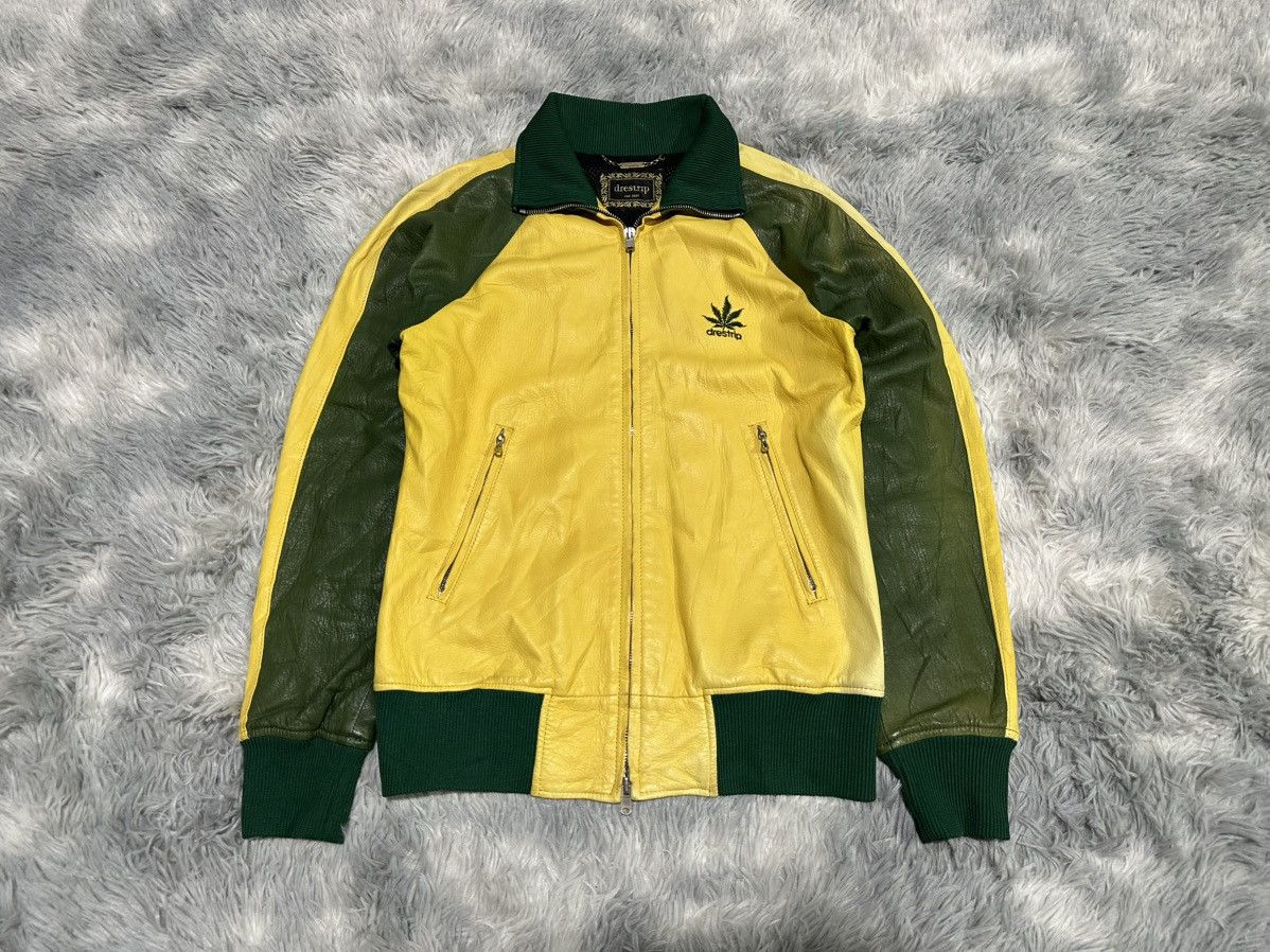 Japanese Brand 🔥Aw04 Drestrip Deer Leather Track Jacket Jamaica Marijuana Size US S / EU 44-46 / 1 - 3 Thumbnail