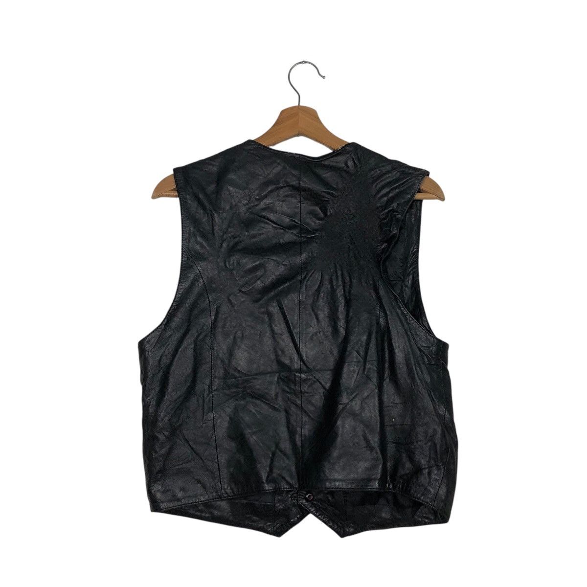 Japanese Brand 📌Rich Black Vintage Vest Leather Wind Armour Issey Miyake Size US M / EU 48-50 / 2 - 9 Thumbnail