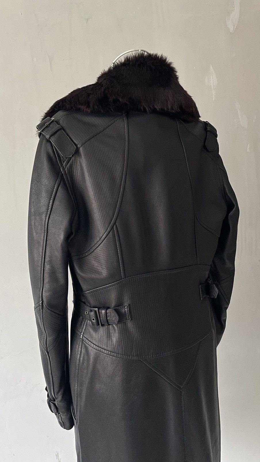 Versace versace leather coat fur Size S / US 4 / IT 40 - 2 Thumbnail