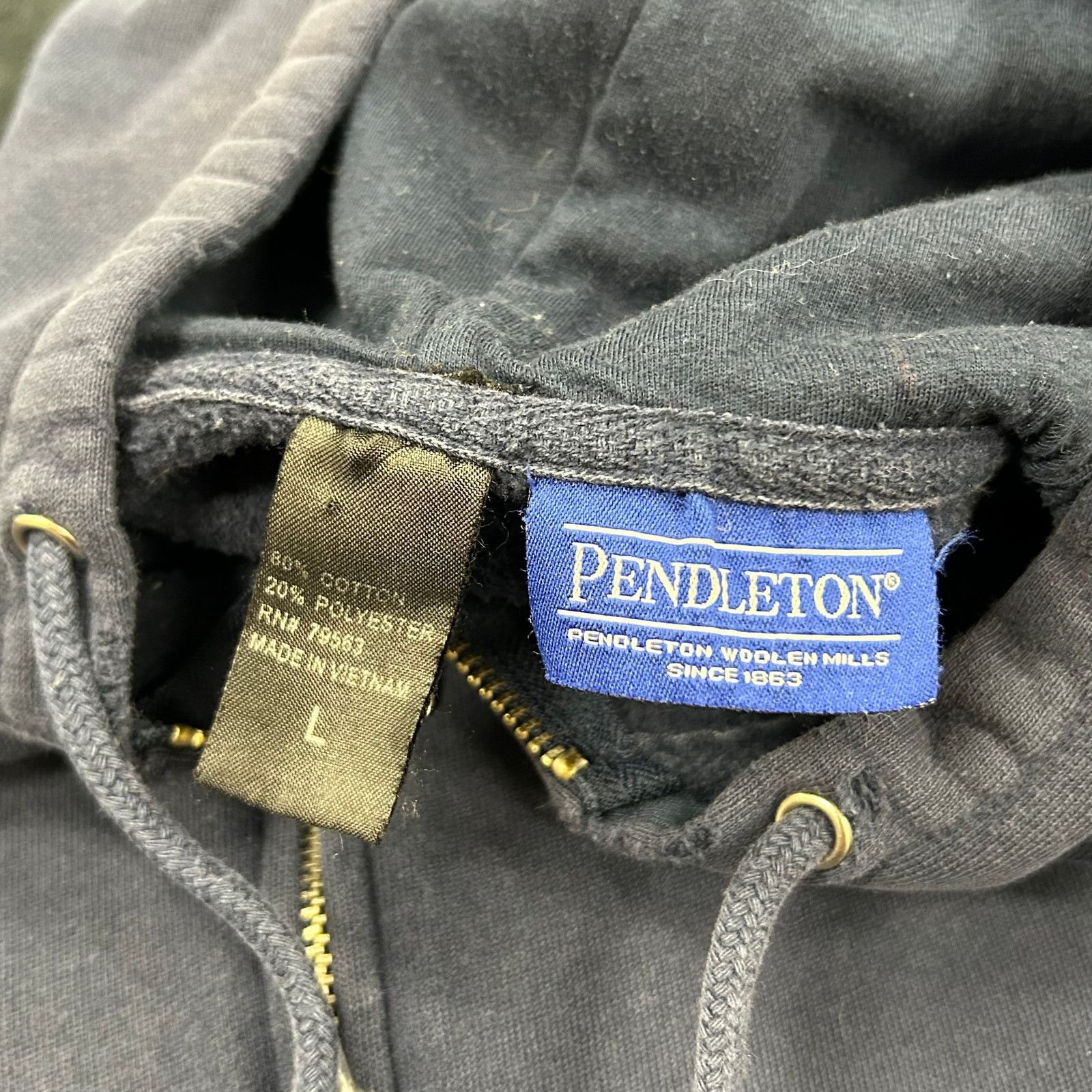 Pendleton Pendleton Woolen Mills Blue Navy Zip Up Sweater Large L B11 Size US L / EU 52-54 / 3 - 3 Thumbnail