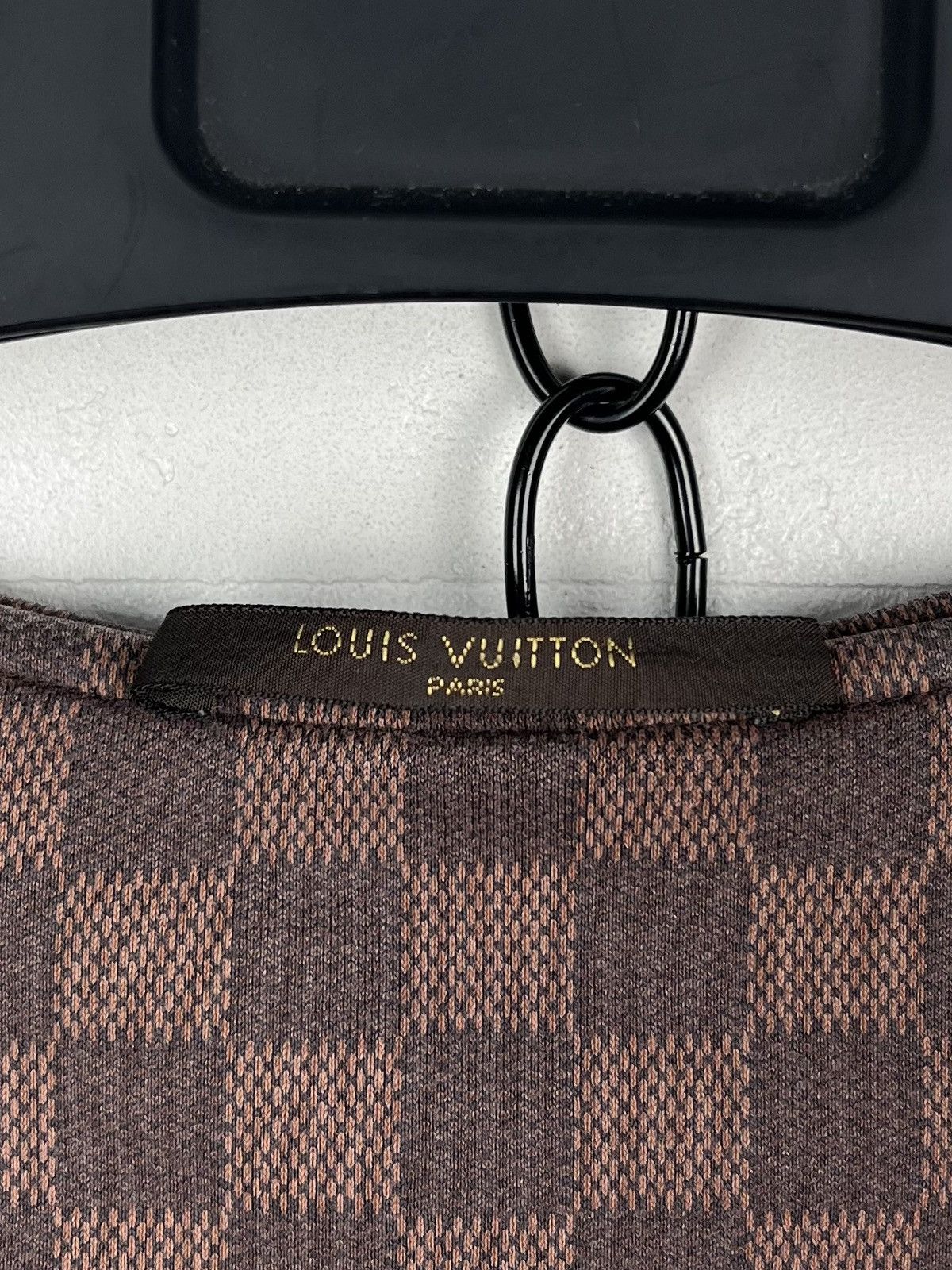 Louis Vuitton LOUIS VUITTON Zip Hoodie CUSTOM Damier Print LV Logo Brown Size US L / EU 52-54 / 3 - 11 Thumbnail