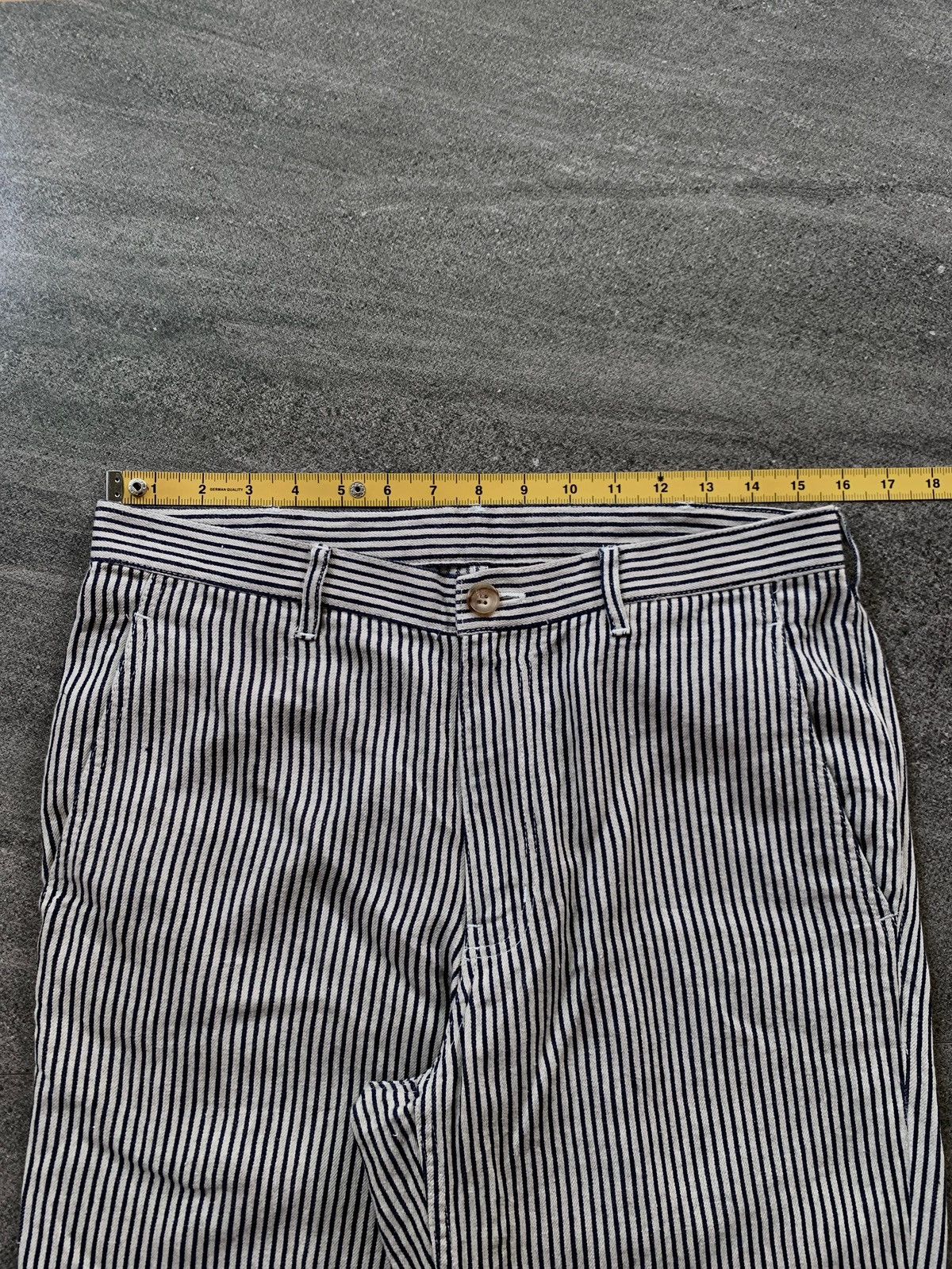 Comme des Garcons Homme Deux FREE TAX! CDGH Deux Linen Striped Trousers Size US 31 - 9 Thumbnail