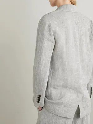 Brunello Cucinelli o1y0725 Blazer in Gray Size XS / US 0-2 / IT 36-38 - 3 Thumbnail