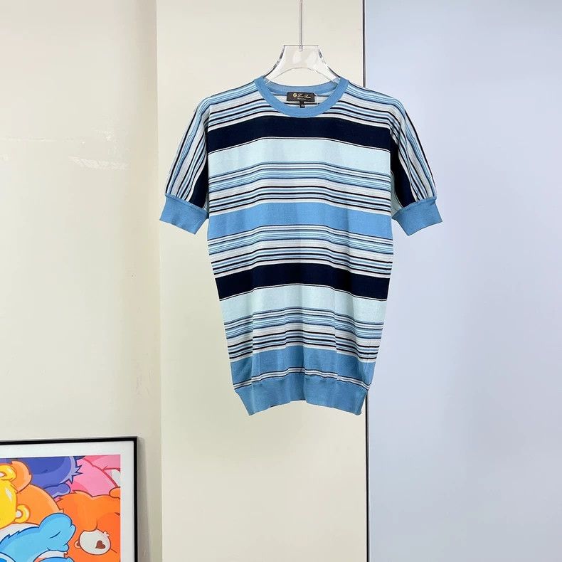 Loro Piana Striped Knit Short Sleeve - dmc