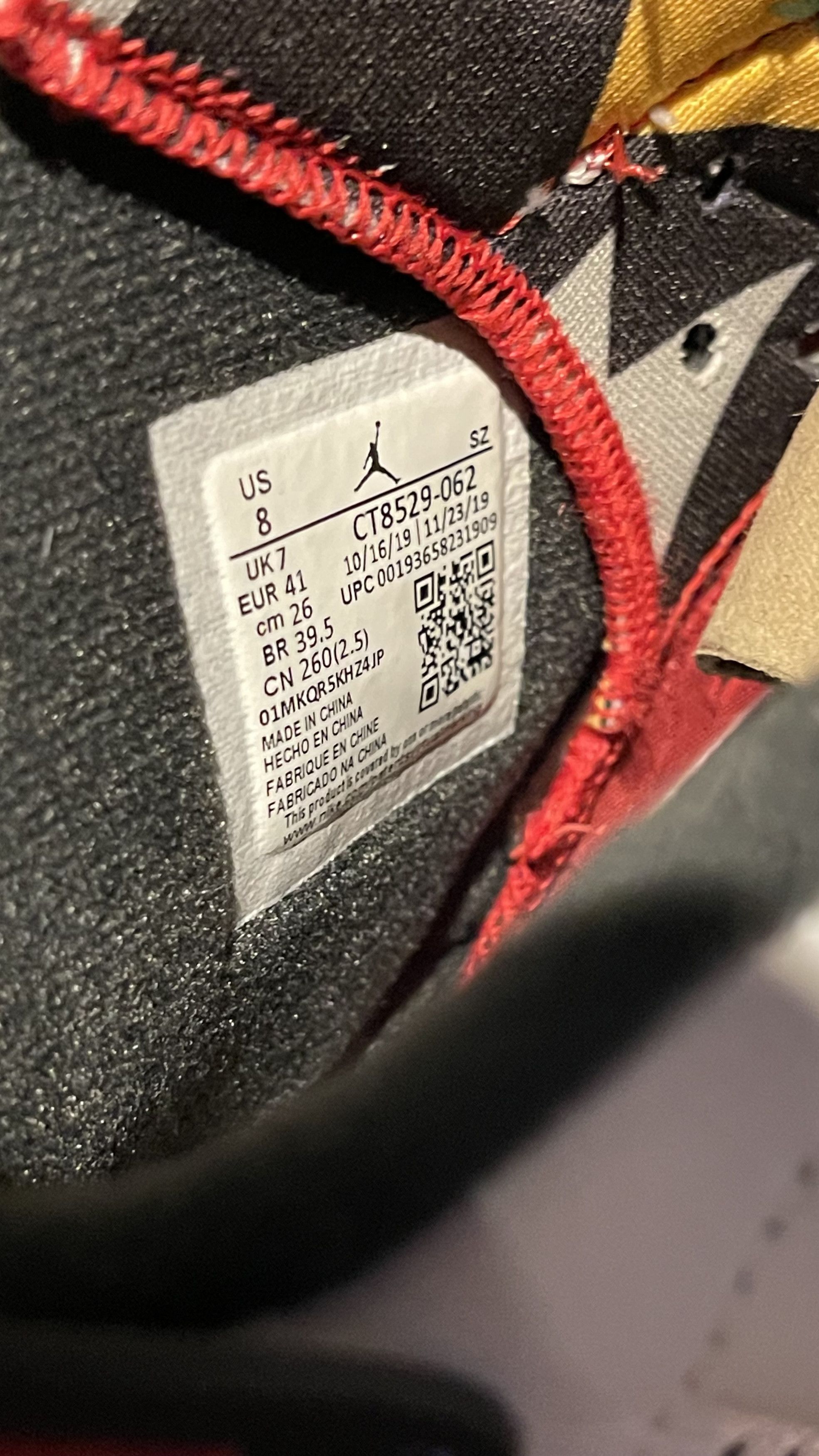 Nike NIKE AIR JORDAN 6 RETRO "HARE" Size US 8 / EU 41 - 3 Thumbnail