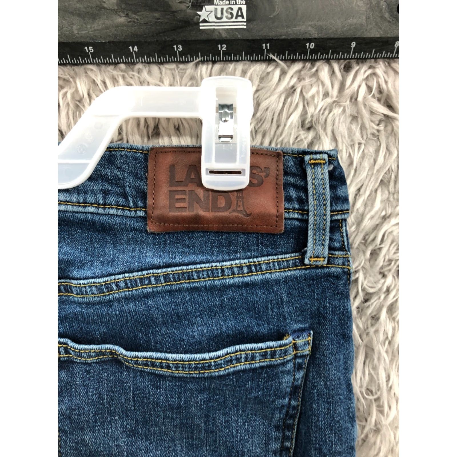 Lands' End Lands' End Jeans Square Rigger Lands' End 33 Mens Regular Denim Dark Blue 5-Pocket Straight" Size US 33 - 6 Thumbnail