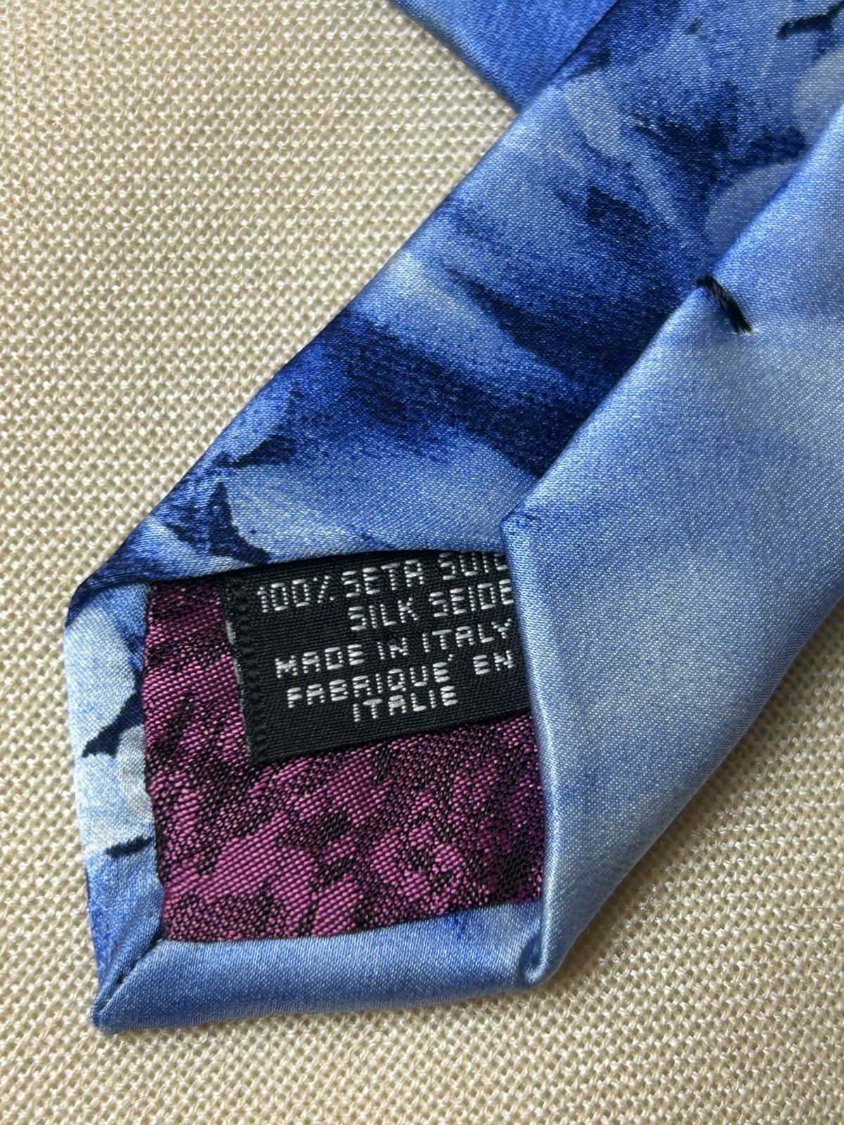Roberto Cavalli Roberto Cavalli blue floral abstract Silk Mens Tie Size ONE SIZE - 6 Thumbnail