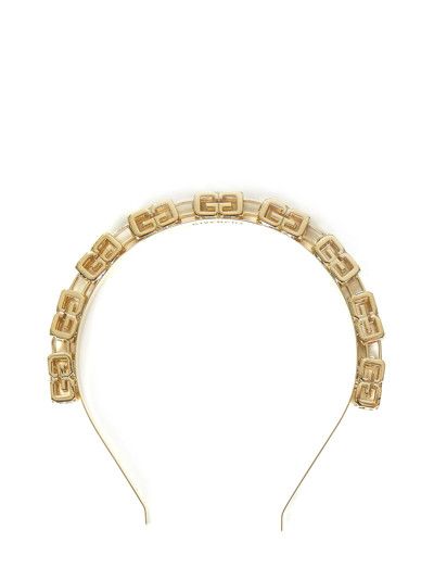 Givenchy o1srvl11e0724 Size: OS / G Cube Monogram Headband in Gold Size ONE SIZE - 1 Thumbnail