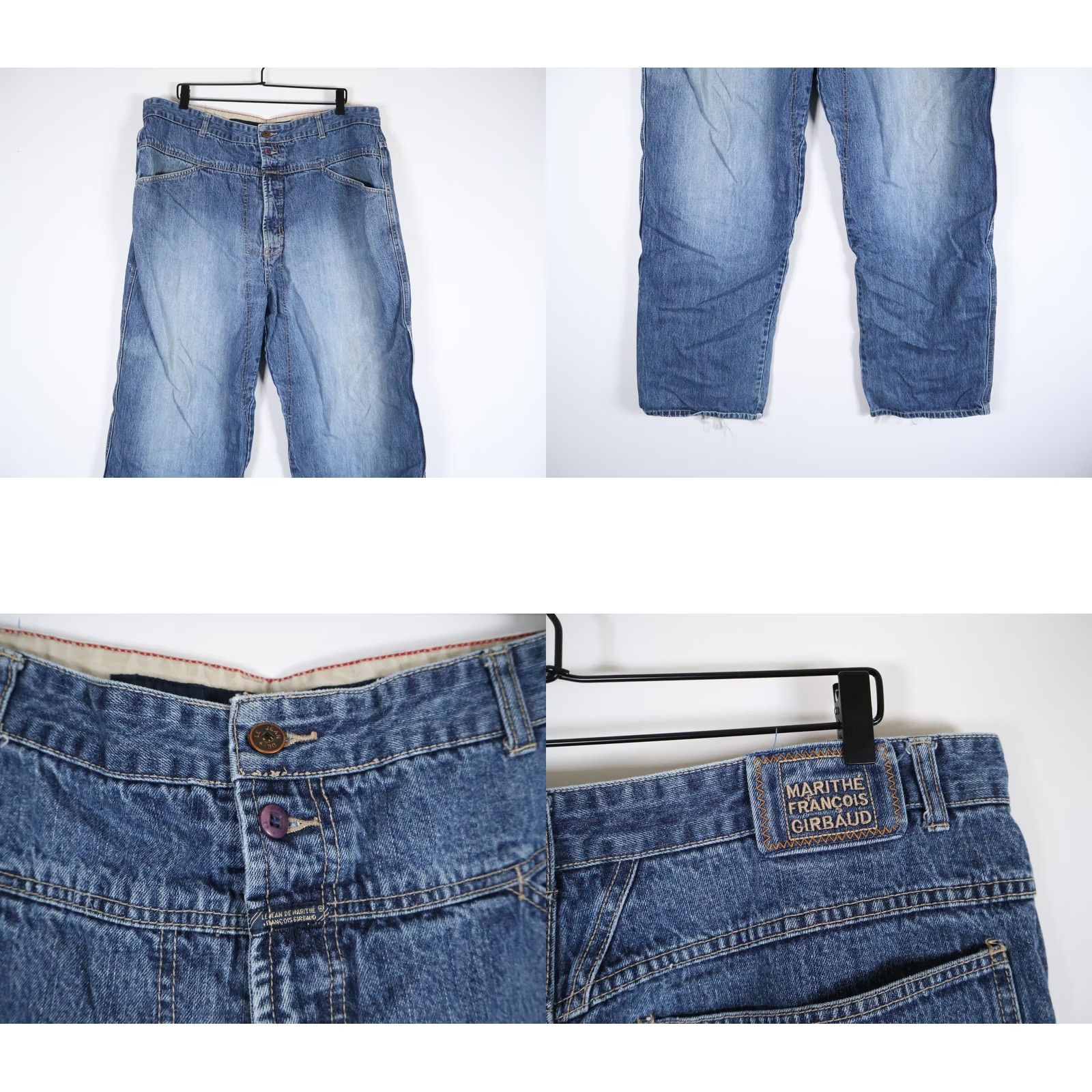 Denime VINTAGE Girbaud Jeans Men 40 Denim Carpenter Baggy Fit Distressed 90s Grunge Hipster Retro Jeans Mens 40x33 Boots may vary Size US 40 / EU 56 - 9 Thumbnail