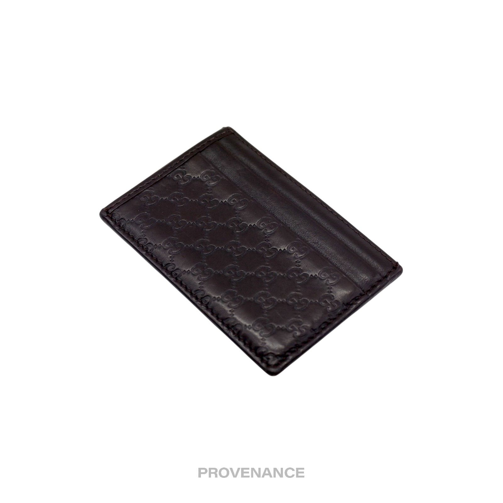 Gucci 🔴 Gucci Card Holder Wallet - Dark Chocolate MicroGuccissima Size ONE SIZE - 3 Thumbnail