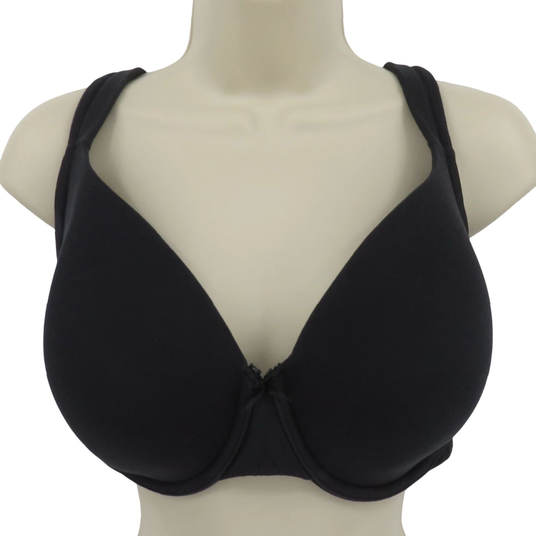 Vintage Cacique Bra 38F Black Lightly Lined Full Coverage Underwire Women Size ONE SIZE - 2 Thumbnail