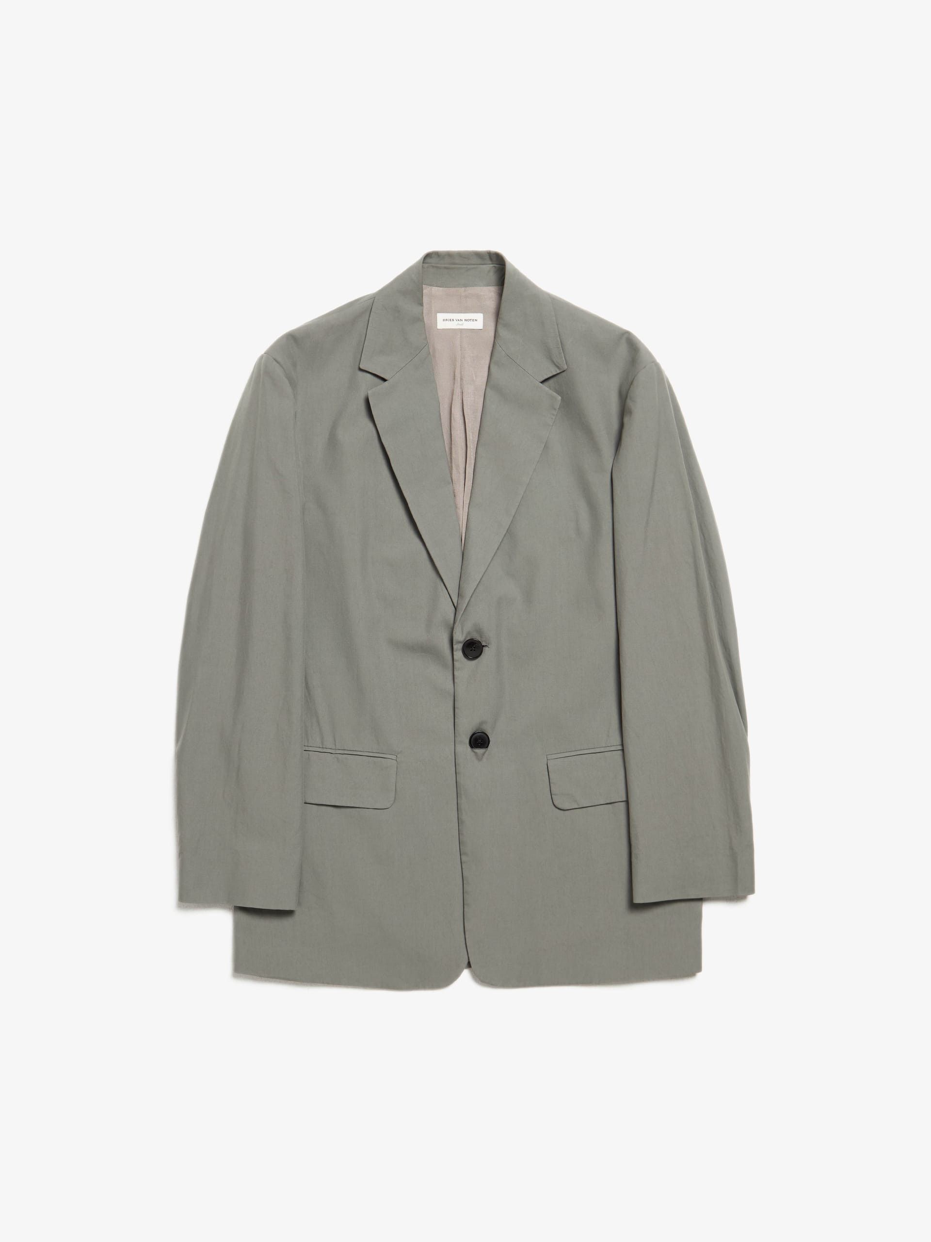 Dries Van Noten Olive Cotton Blazer Jacket Size US S / EU 44-46 / 1 - 1 Thumbnail