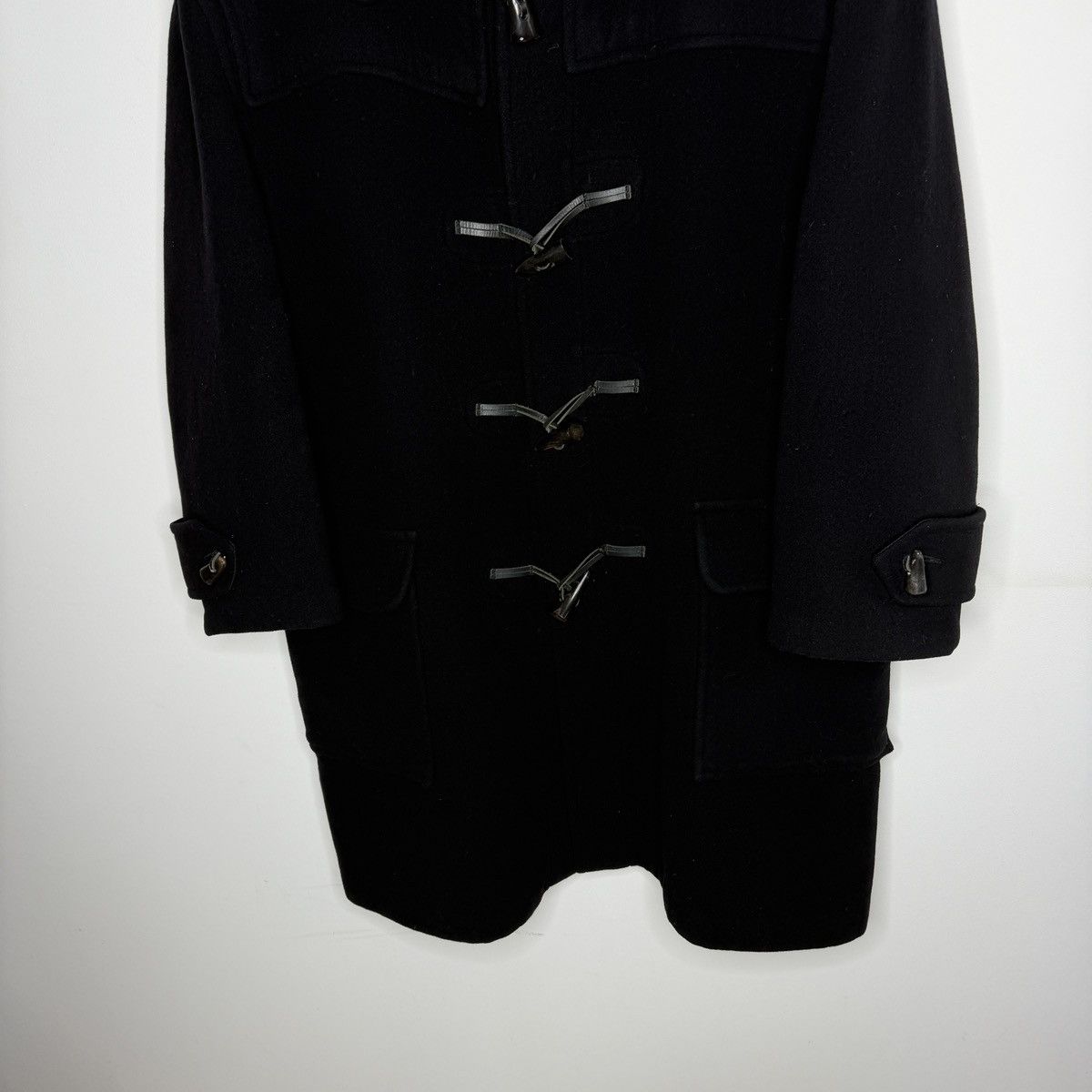 Burberry Burberry Duffle Black Wool Heavy Coat Nova Check Size US XL / EU 56 / 4 - 7 Thumbnail