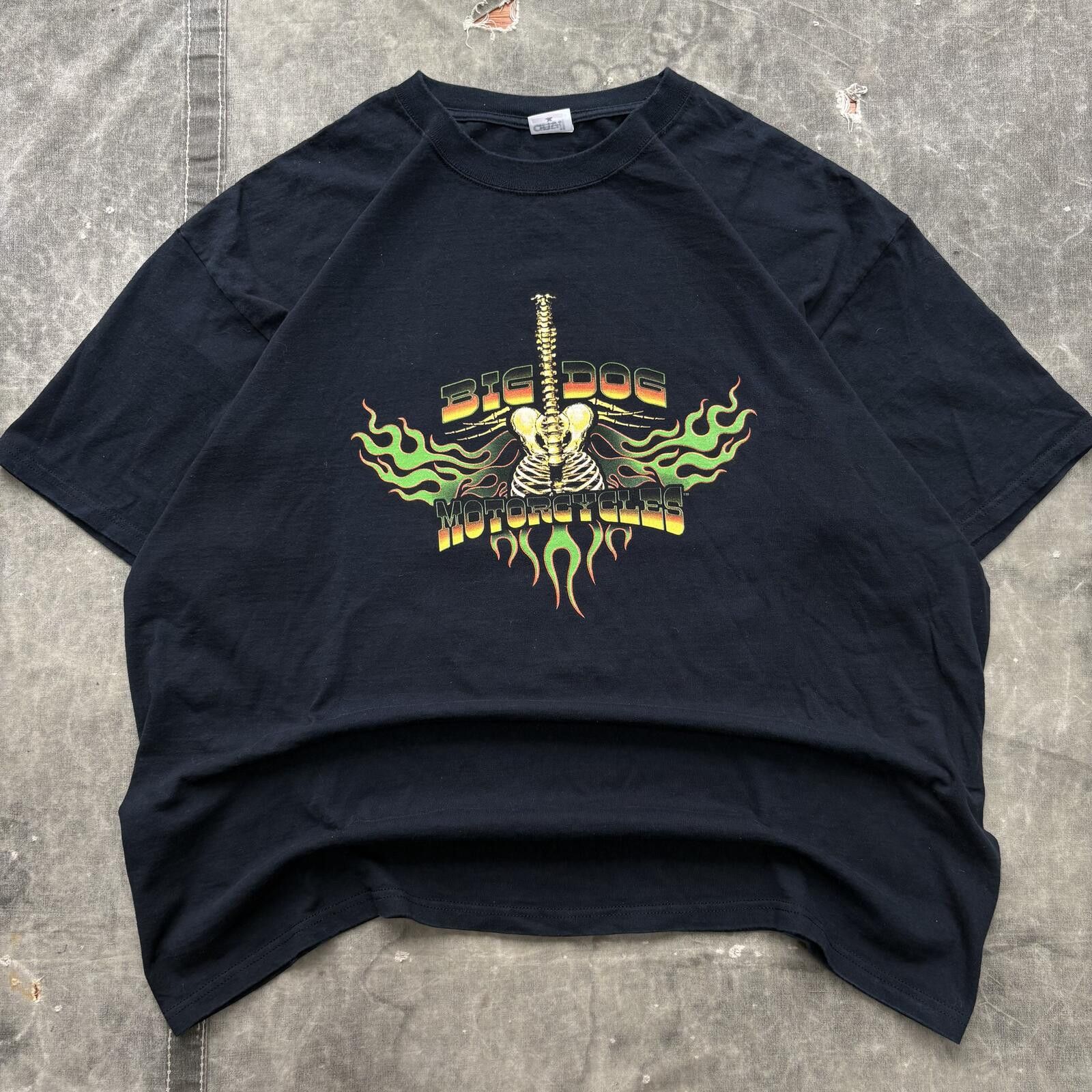Anvil Vintage Y2K Big Dog Motorcycles Flames Bones Grunge Shirt Size US XL / EU 56 / 4 - 1 Thumbnail