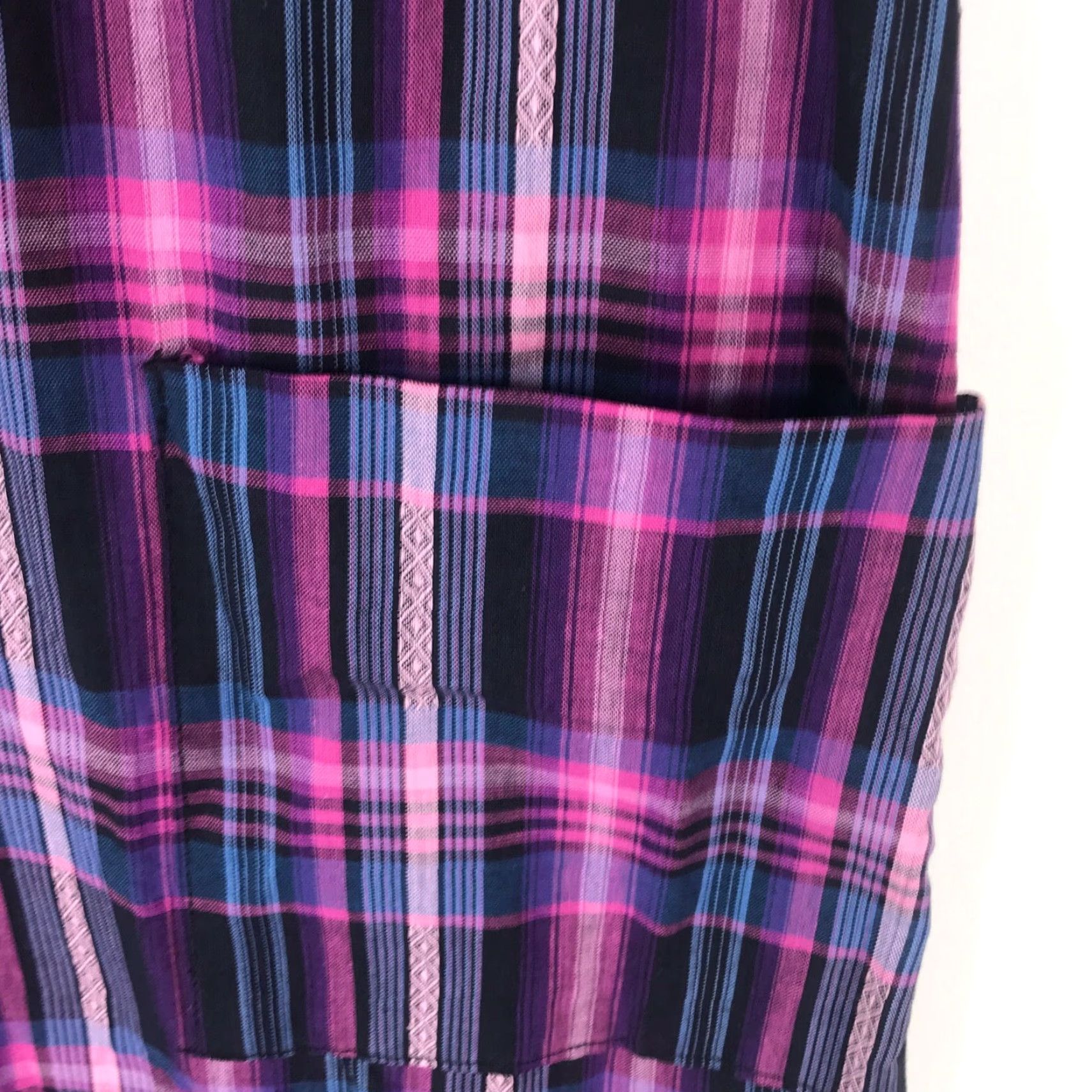 Vintage VINTAGE Dress Plaid Purple Short Sleeve Collared Shirt Dress Casual Girls Size 10 Size US M / EU 48-50 / 2 - 5 Thumbnail