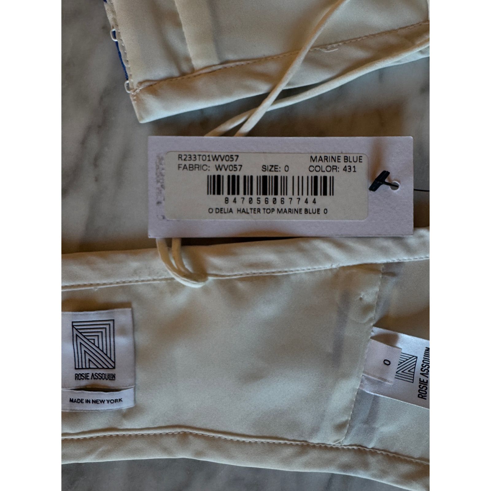 Rosie Assoulin Rosie Assoulin O'delia Halter Top in Marine Blue Size XS / US 0-2 / IT 36-38 - 4 Thumbnail