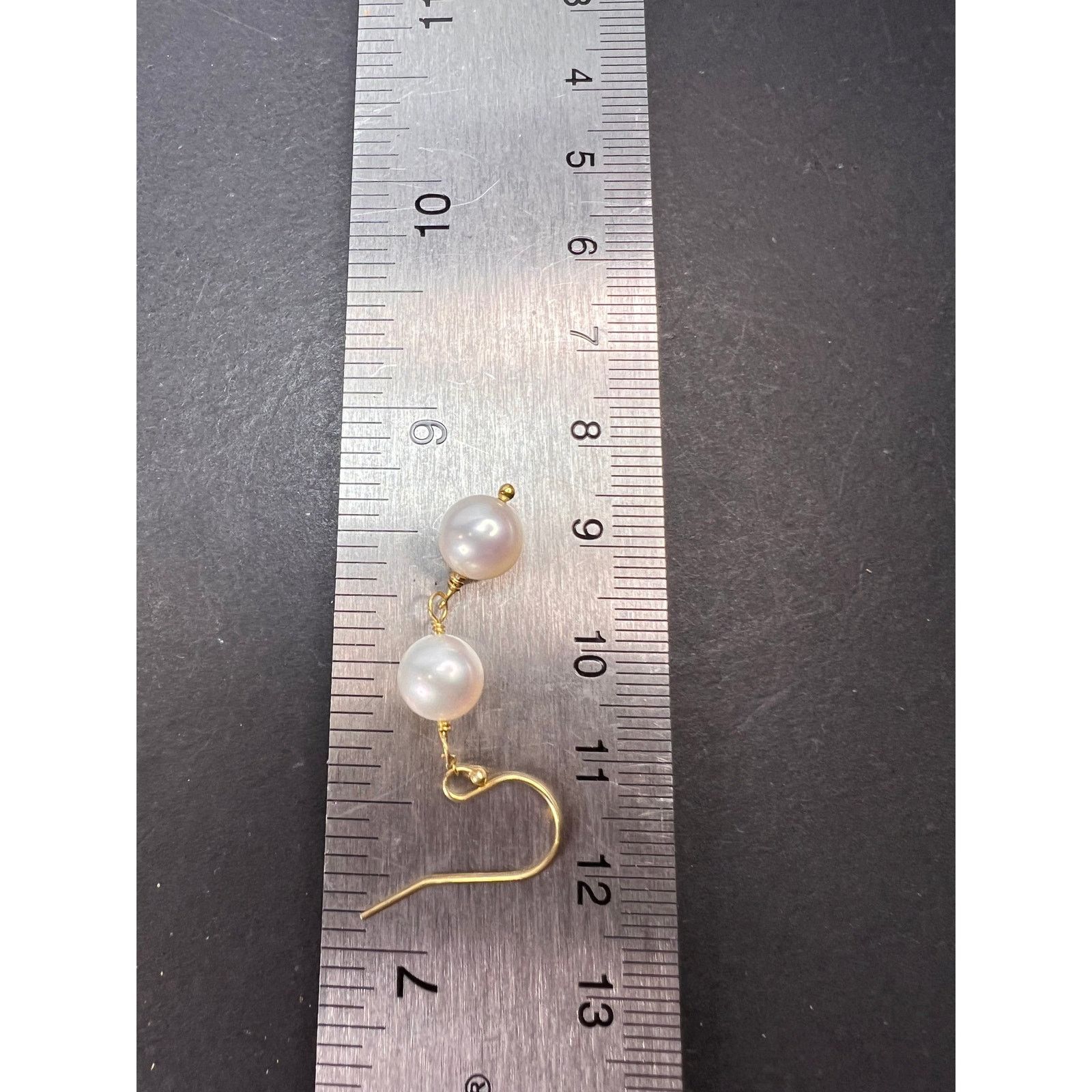 Other Cultured pearl dangle earrings in gold over sterling silver Size ONE SIZE - 6 Thumbnail