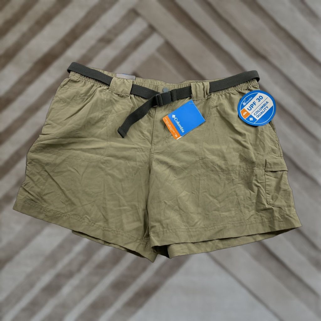 Vintage NWT Columbia Sandy River Cargo Shorts Women's XL Nylon Khaki Outdoor Hiking Size 40" / US 18 - 1 Thumbnail