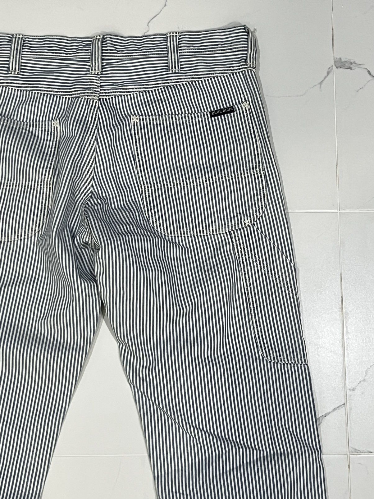 Blue Blue Japan Vintage Blue Blue Japan Hickory Striped Slim Work Pants Size US 31 - 9 Thumbnail
