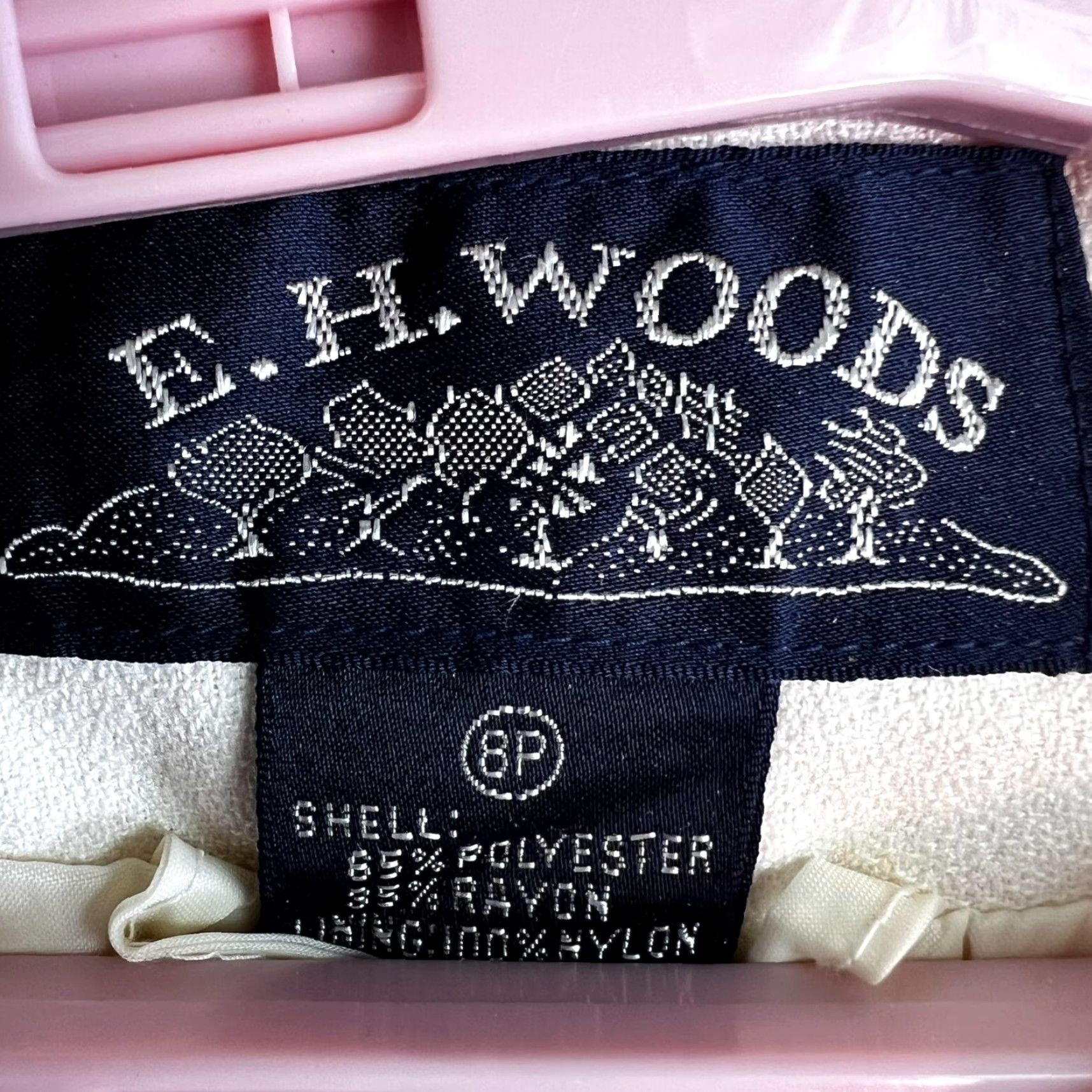Vintage VTG E.H. Woods Bow Tie Blazer Womens 8P White Pads Lined Size M / US 6-8 / IT 42-44 - 5 Thumbnail