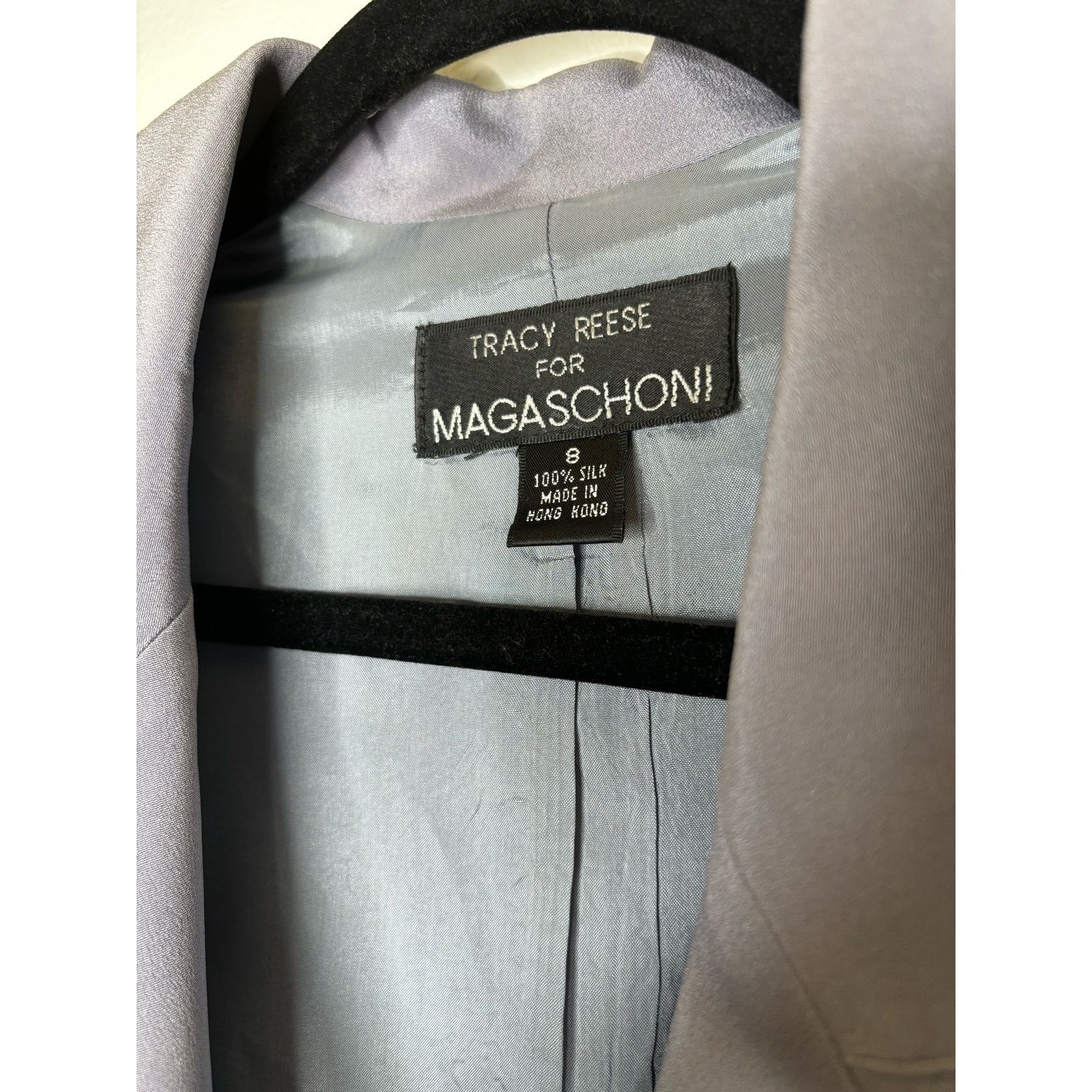 Magaschoni Tracy Reese for Magaschoni Lavender silk blazer ￼ Size M / US 6-8 / IT 42-44 - 2 Thumbnail