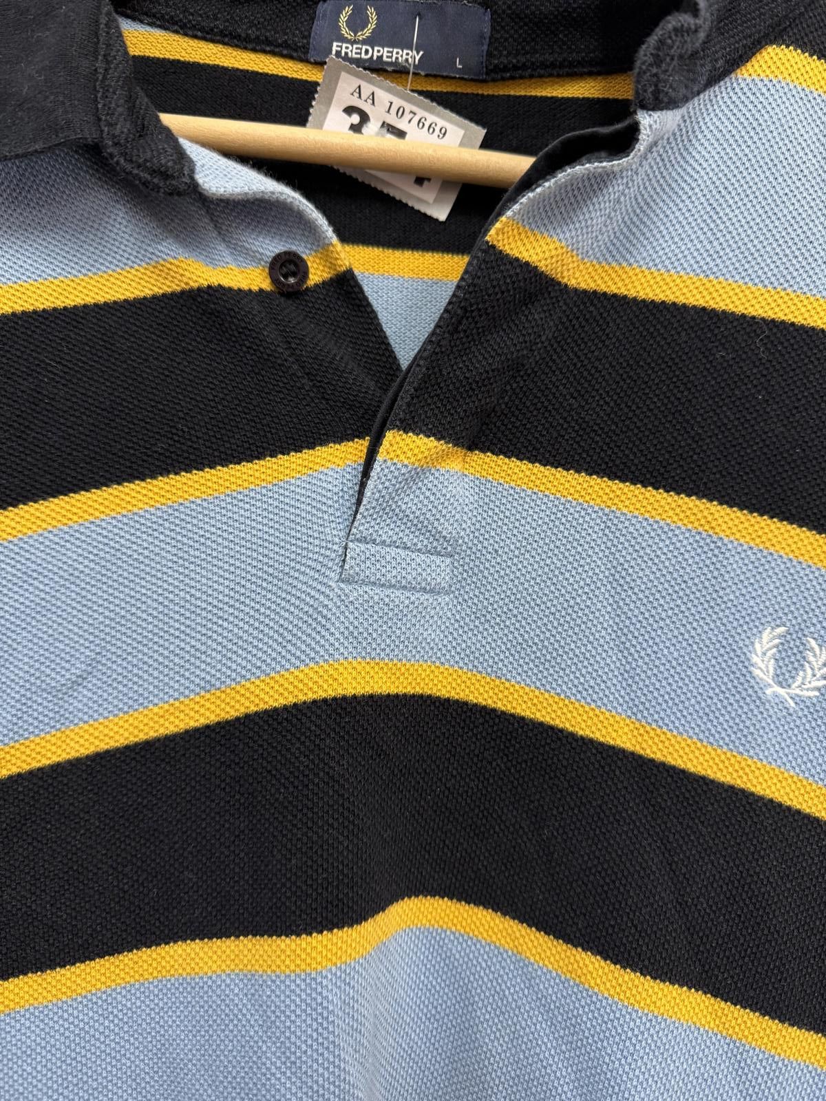 Fred Perry Fred Perry Long Sleeve Striped Polo Shirt Size ONE SIZE - 3 Thumbnail