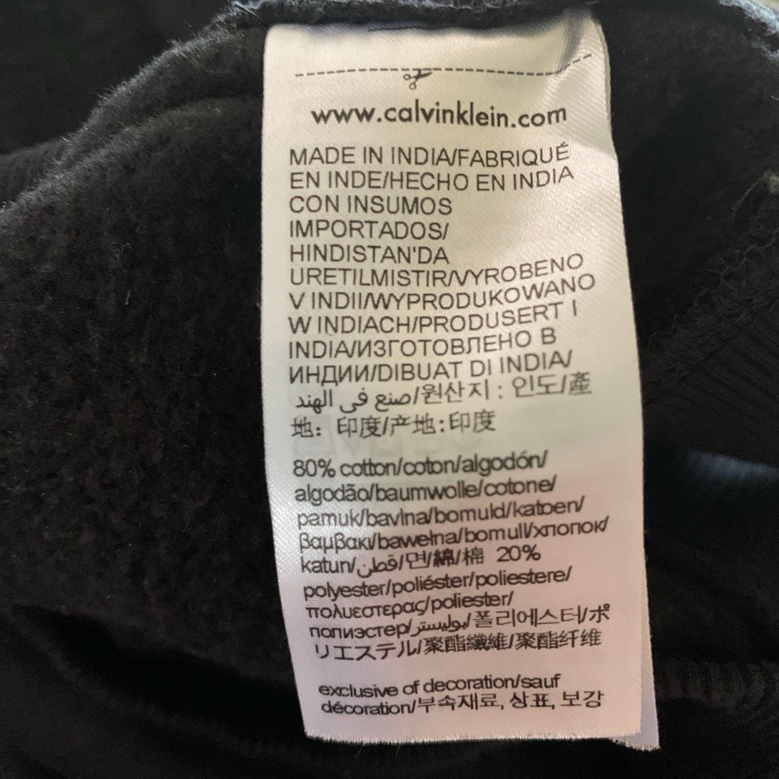 Calvin Klein Calvin Klein Men's XL Sweatshirt Black Relaxed Fit Logo Size US XL / EU 56 / 4 - 5 Thumbnail