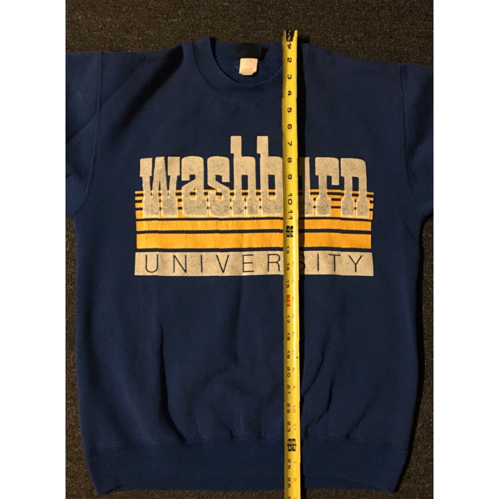 Vintage VINTAGE Washburn University Faded Sweatshirt M USA College Track Hoodie Mens Blue 90s 80s College USA University Pullover Cotton Spellout Gift Size US M / EU 48-50 / 2 - 7 Thumbnail