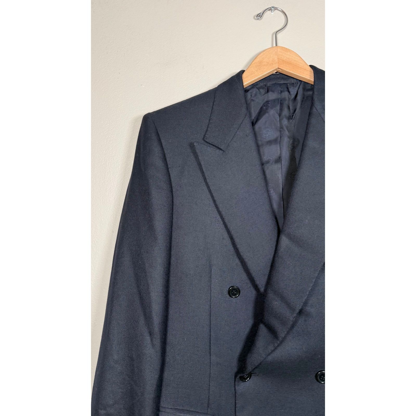 Stefano Ricci Stefano Ricci Navy Cashmere Double Breasted Blazer 46IT/36US Size 36R - 6 Thumbnail