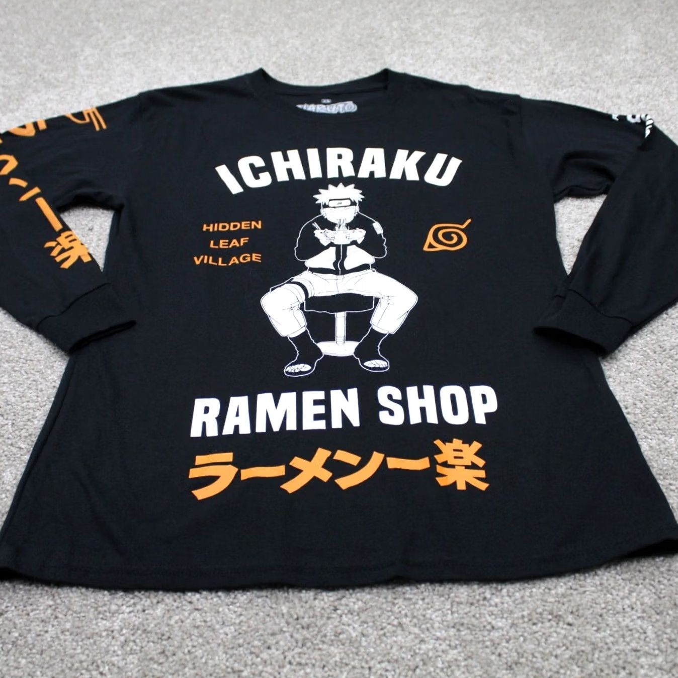 Ripple Junction Ripple Junction Naruto Shippuden Shirt Mens XS Black L/S Cotton Graphic Print 100% Cotton Anime Ichiraku Ramen Mens XS BlackUpdate Size US XS / EU 42 / 0 - 2 Thumbnail