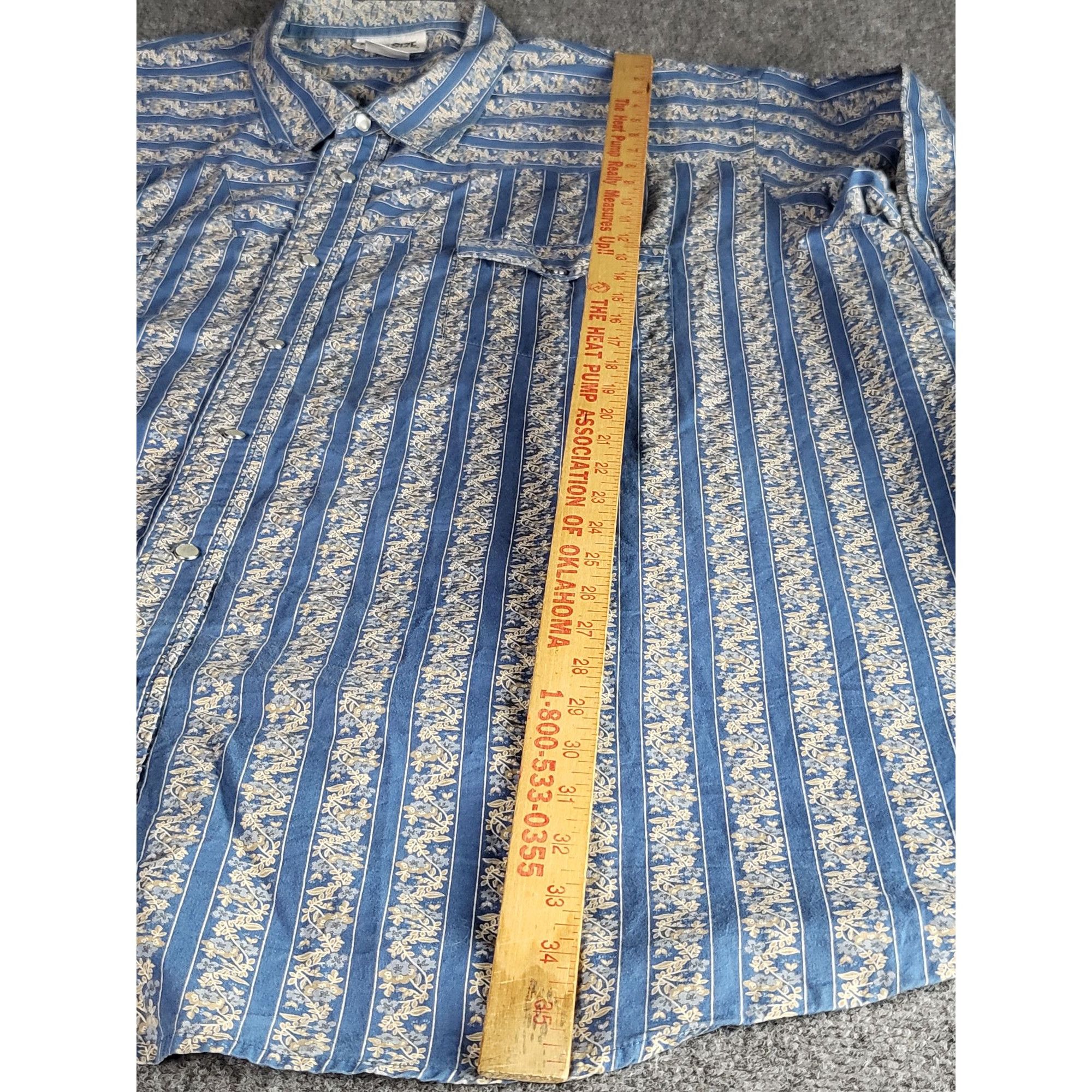 Other King Size Pearl Snap Shirt Men Sz 4XL Blue Floral Plus Size Size US XXL / EU 58 / 5 - 5 Thumbnail