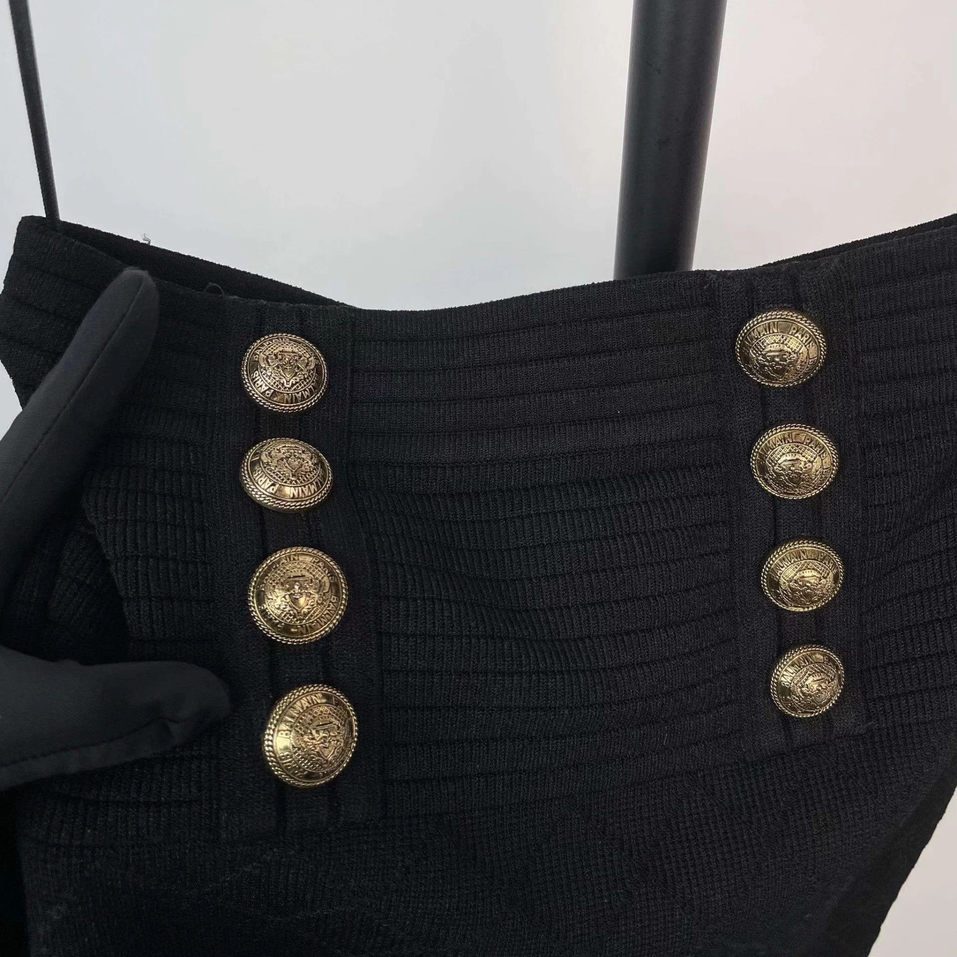 Balmain Balmain Black Mini Skirt 38 Size 25" / US 0 / IT 36 - 9 Thumbnail