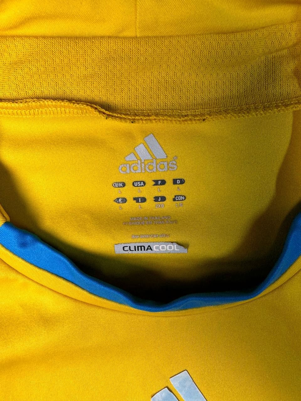 Adidas UKRAINE TEAM EURO 2012/2013 HOME FOOTBALL SHIRT JERSEY Size US L / EU 52-54 / 3 - 3 Thumbnail