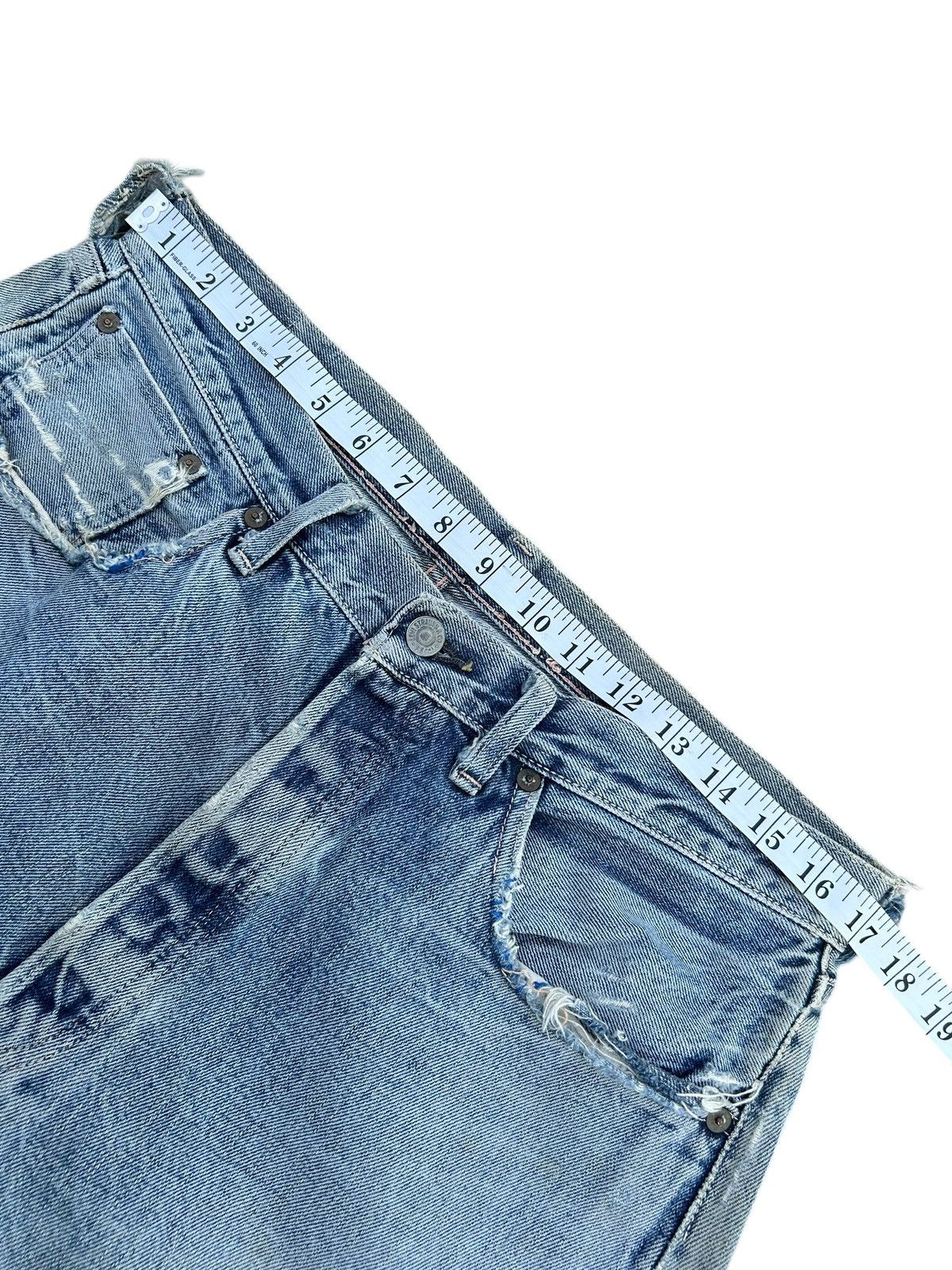 Kapital Thrashed Vintage Levis Big E Selvedge Denim Jeans Size US 34 / EU 50 - 19 Thumbnail