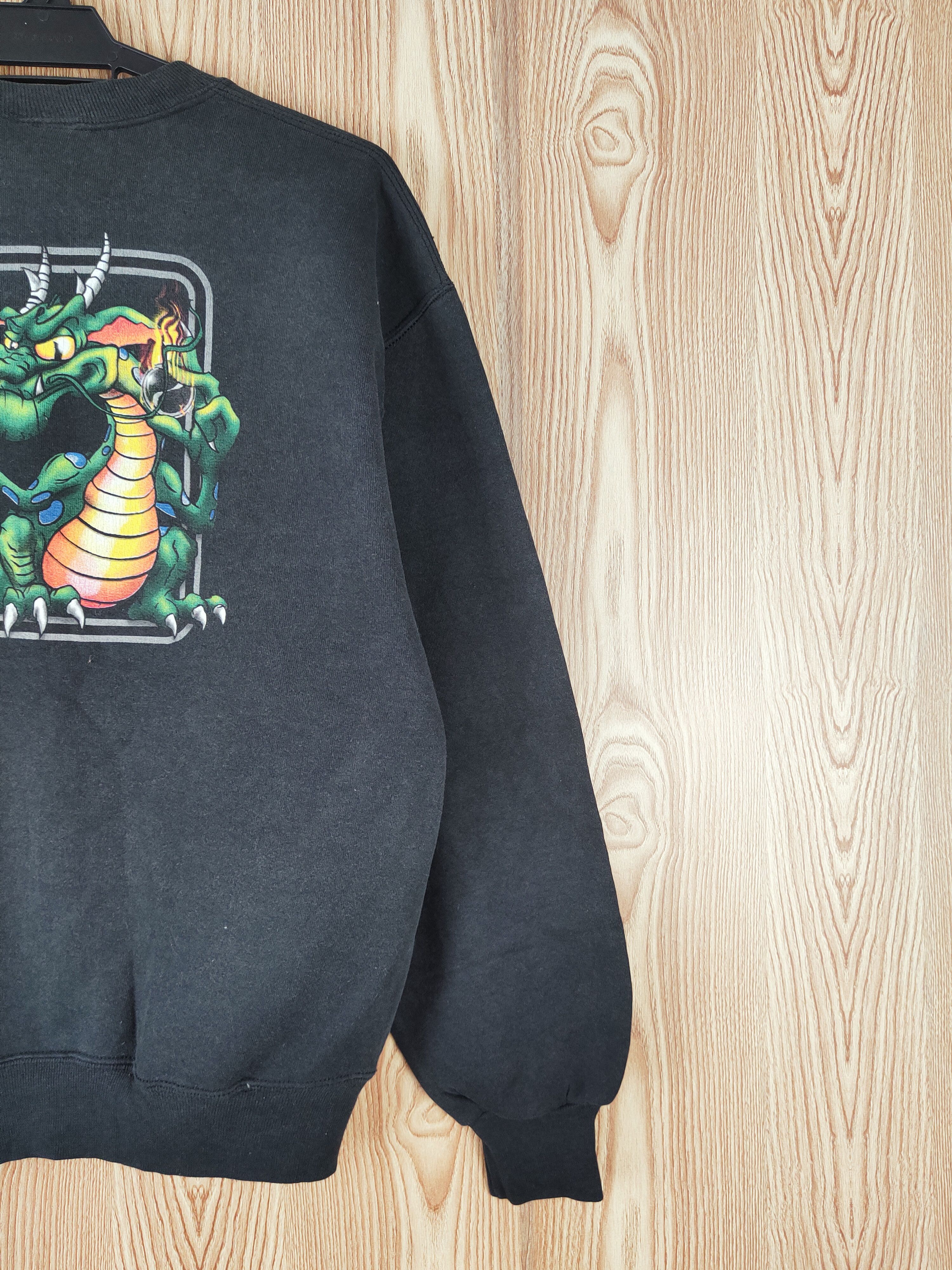 Japanese Brand T&C Surf Designs Dragon Black Faded Sweatshirts #W035 Size US M / EU 48-50 / 2 - 4 Thumbnail