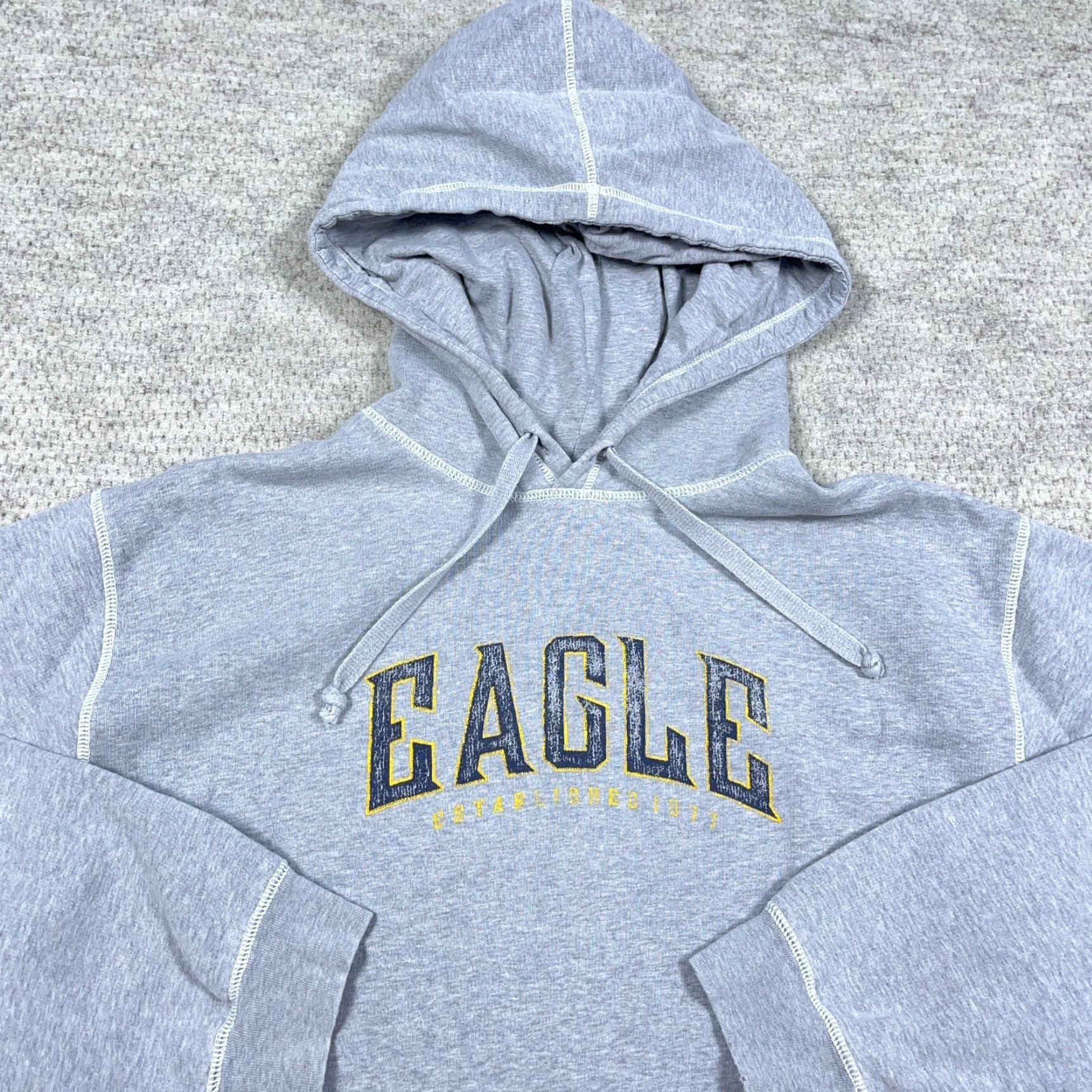American Eagle Outfitters VINTAGE American Eagle Outfitters Hoodie Men 2XL Gray Sweatshirt AE77 Spellout Hooded Embroidered Logo Classic Sports Pullover Sweatshirt Mens Size US XXL / EU 58 / 5 - 2 Thumbnail