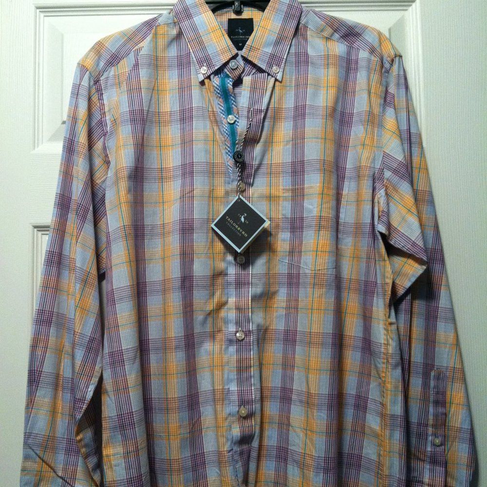 Tailorbyrd TAILORBYRD MENS NEW MULTICOLOR 100%COTTON CASUAL SHIRT M Size US M / EU 48-50 / 2 - 3 Thumbnail